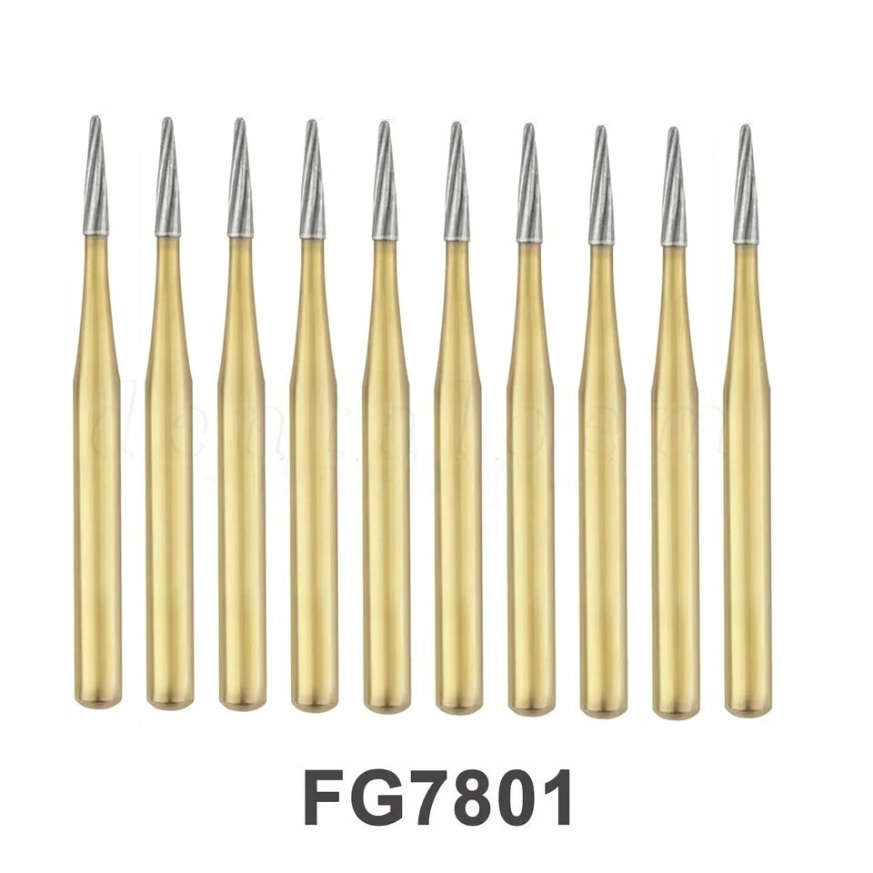 Dental Carbide Burs FG Gold Trimming & Finishing FG7404/7406/7408/7901/7902/7903