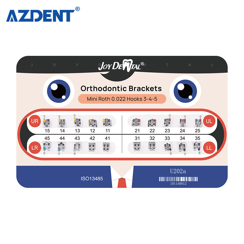 Dental Orthodontic Braces Brackets Mini Roth.022 Hook 345 /Round Arch Wires NITI