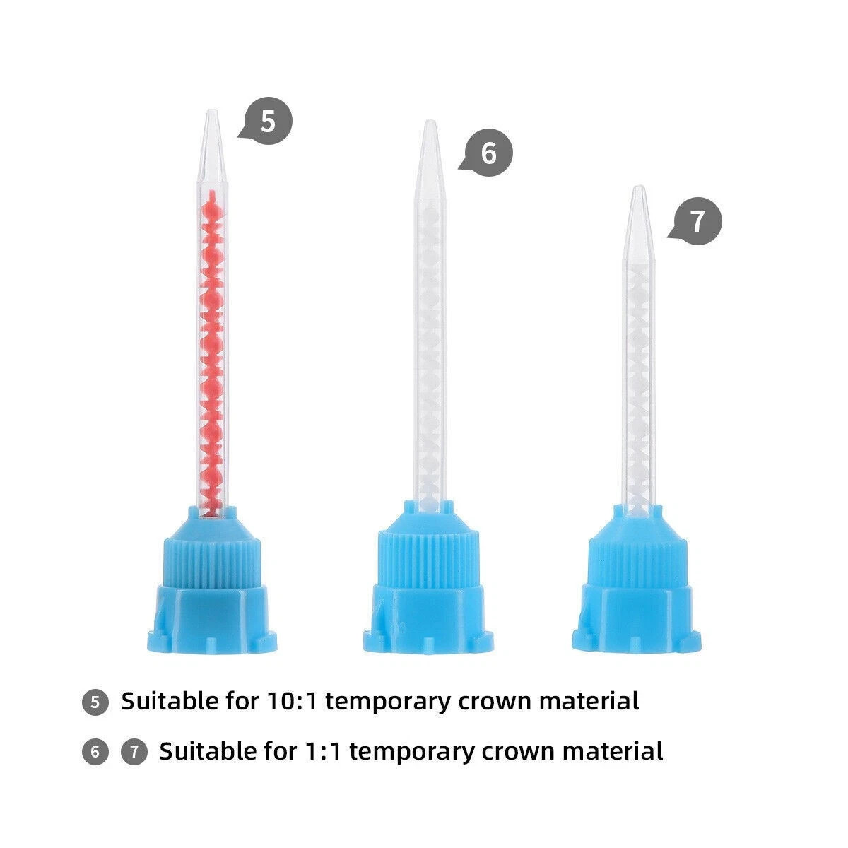 50PCS Dental Disposable Mixing Tips for Impression Material C&B Cements 17 Types