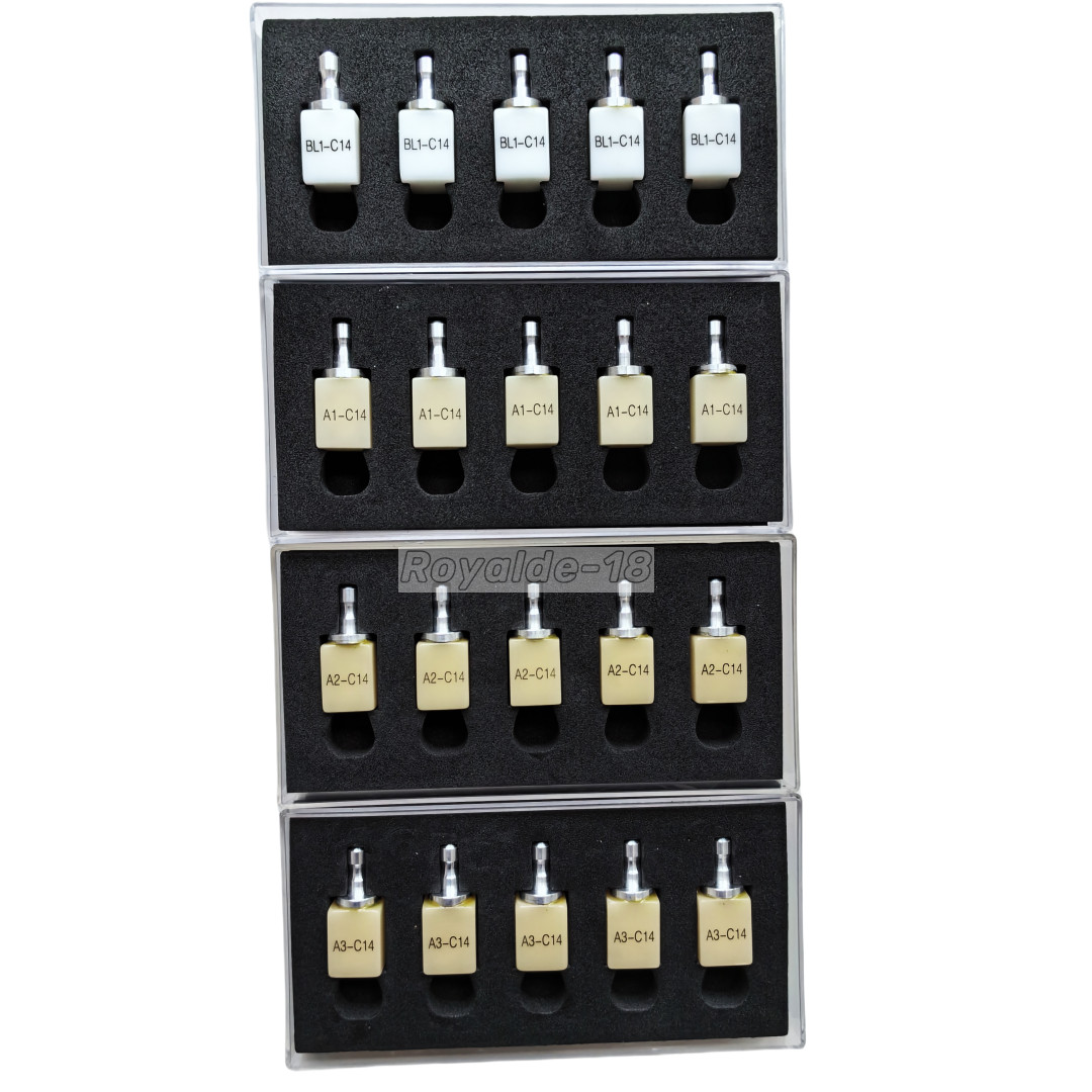 5pcs/Box Sirona MCXL Dental PMMA Blocks Disk C14 Block Cerec Bleached A1/2/3/BL1