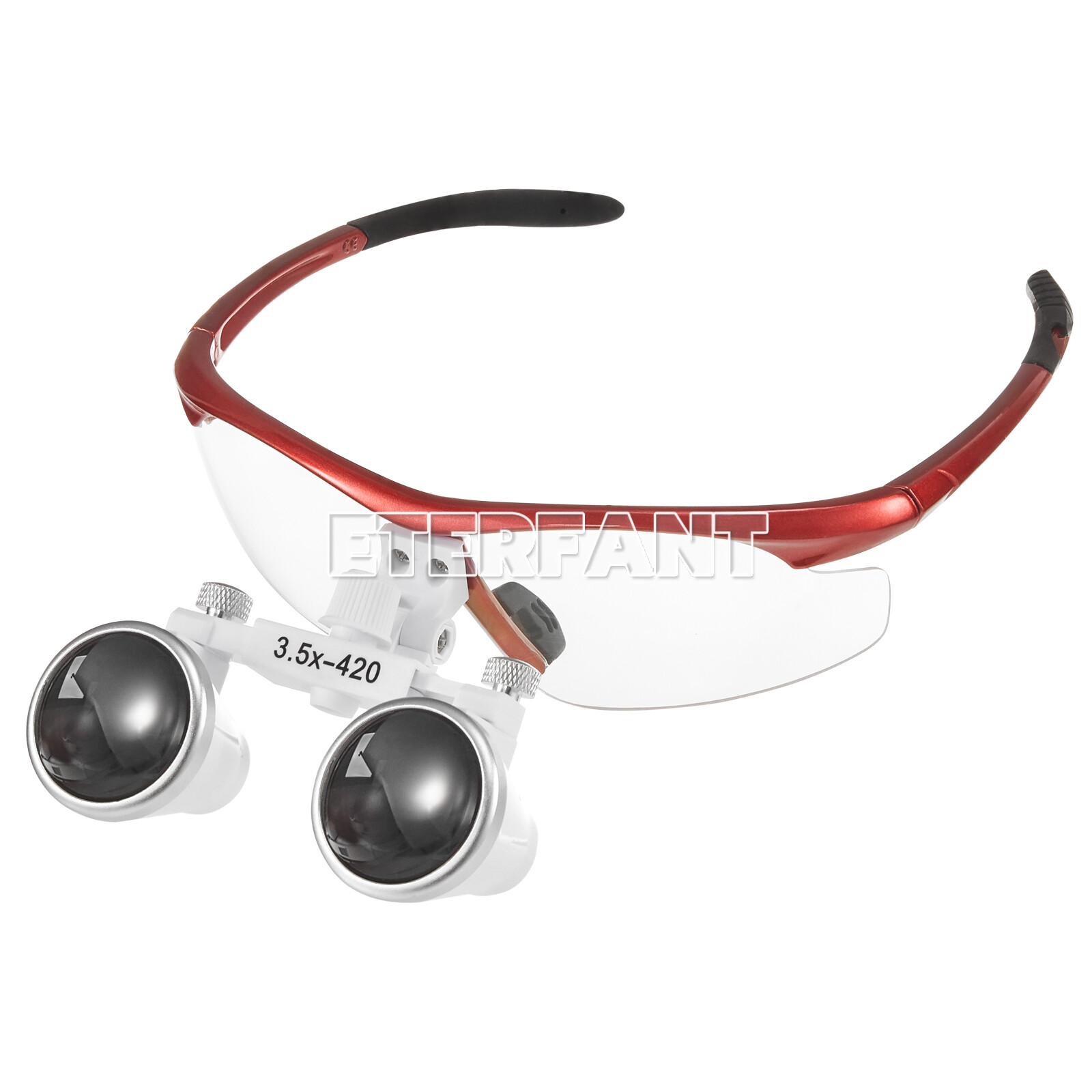 ETERFANT 3.5X Dental Surgical Binocular Loupes Glass Optical Lens Magnifier Red