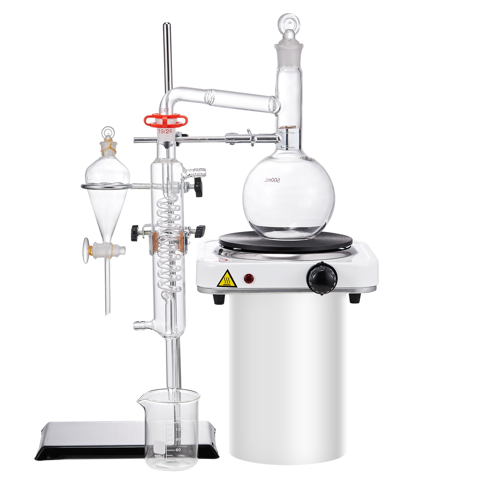 VEVOR Essential Oil Distillation Kit 500ml Distillation Apparatus 33 pcs Set