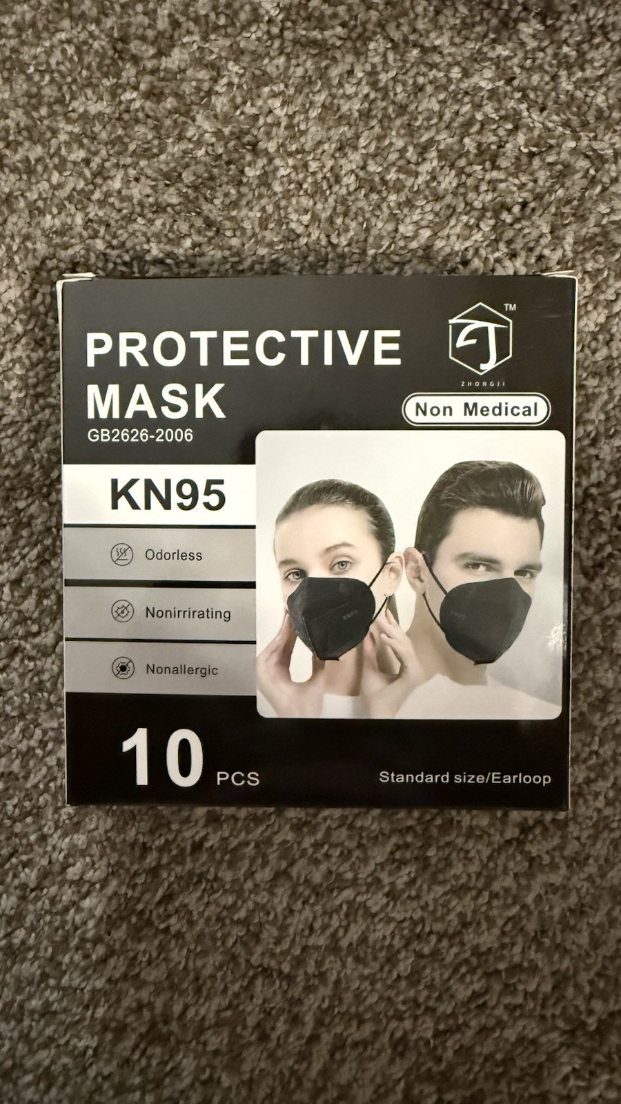 Zhongji KN95 GB2626-2006 Protective Mask 10 PCS for Dental & Lab Use Earloop