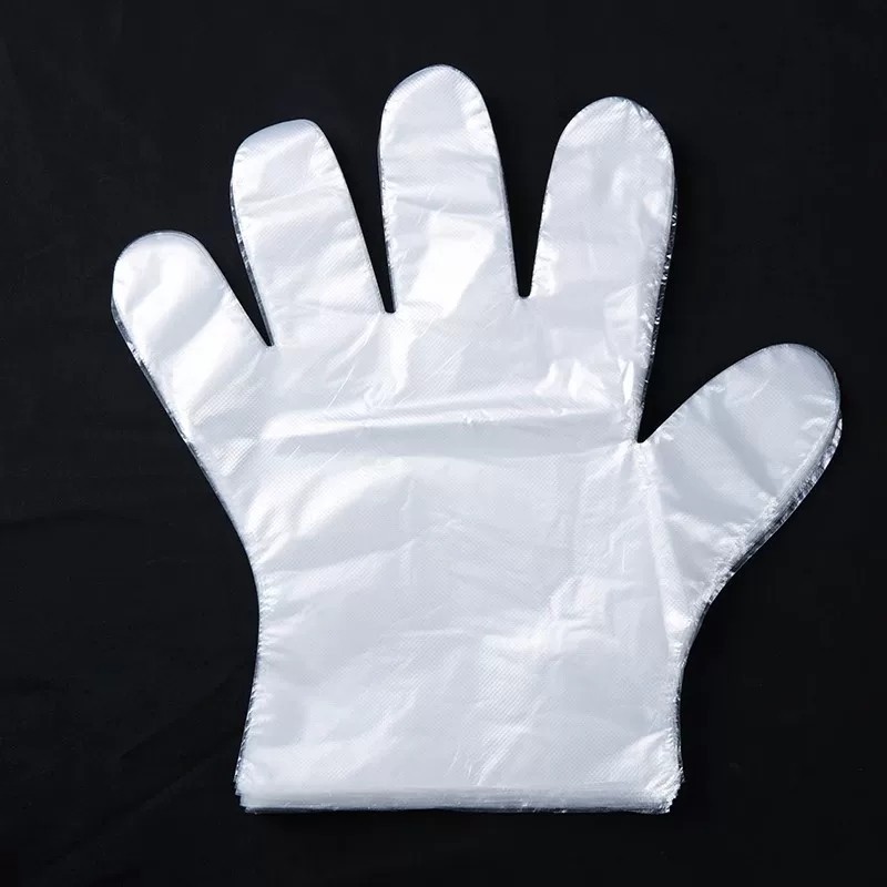 1000pcs Disposable Poly Gloves Food Service Clear One Size PE Gloves