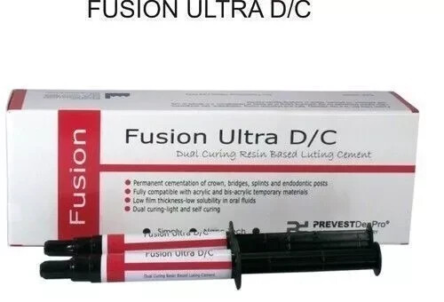 PREVEST FUSION ULTRA DC 9gm Dual Curing Resin Luting Cement Dental Automix FS