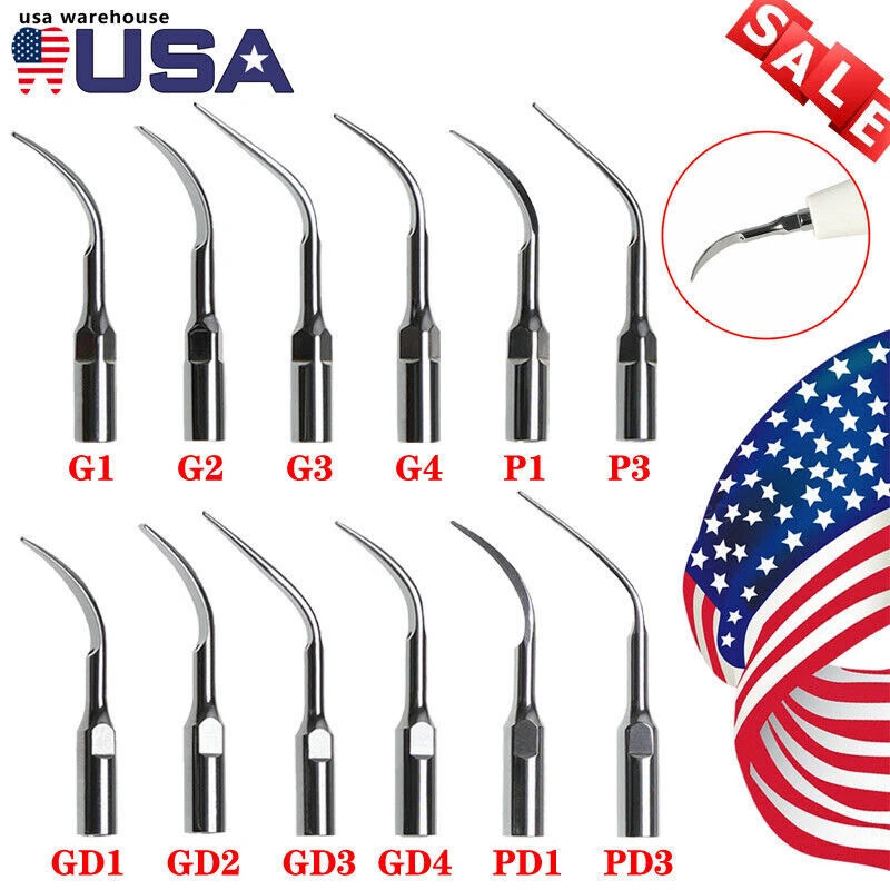 5x Dental Ultrasonic Piezo Scaler Tips fit Woodpecker EMS/DTE SATELEC Handpiece