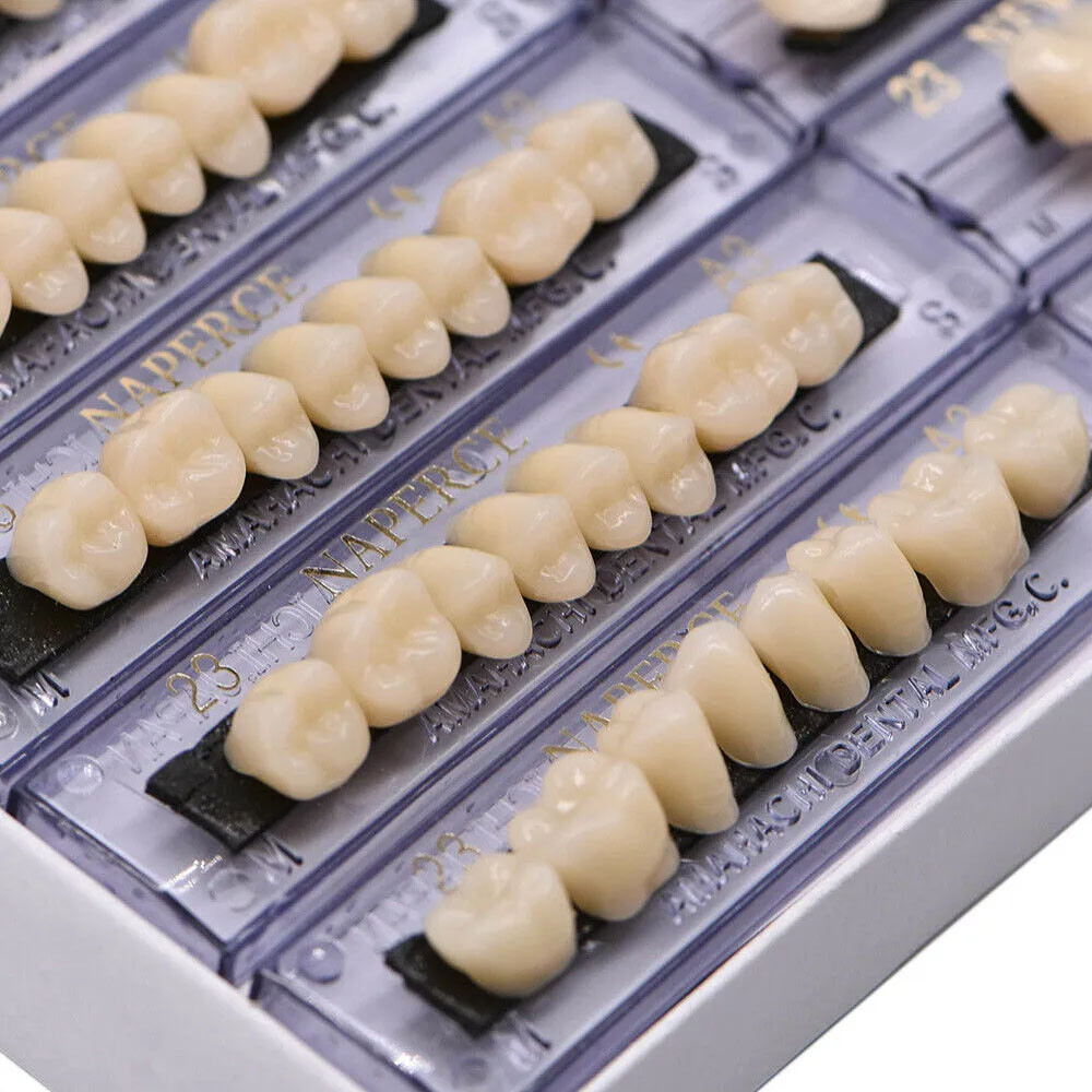 168Pcs Dental Acrylic Resin Denture 23# Shade A3 Full Upper Lower False Teeth US