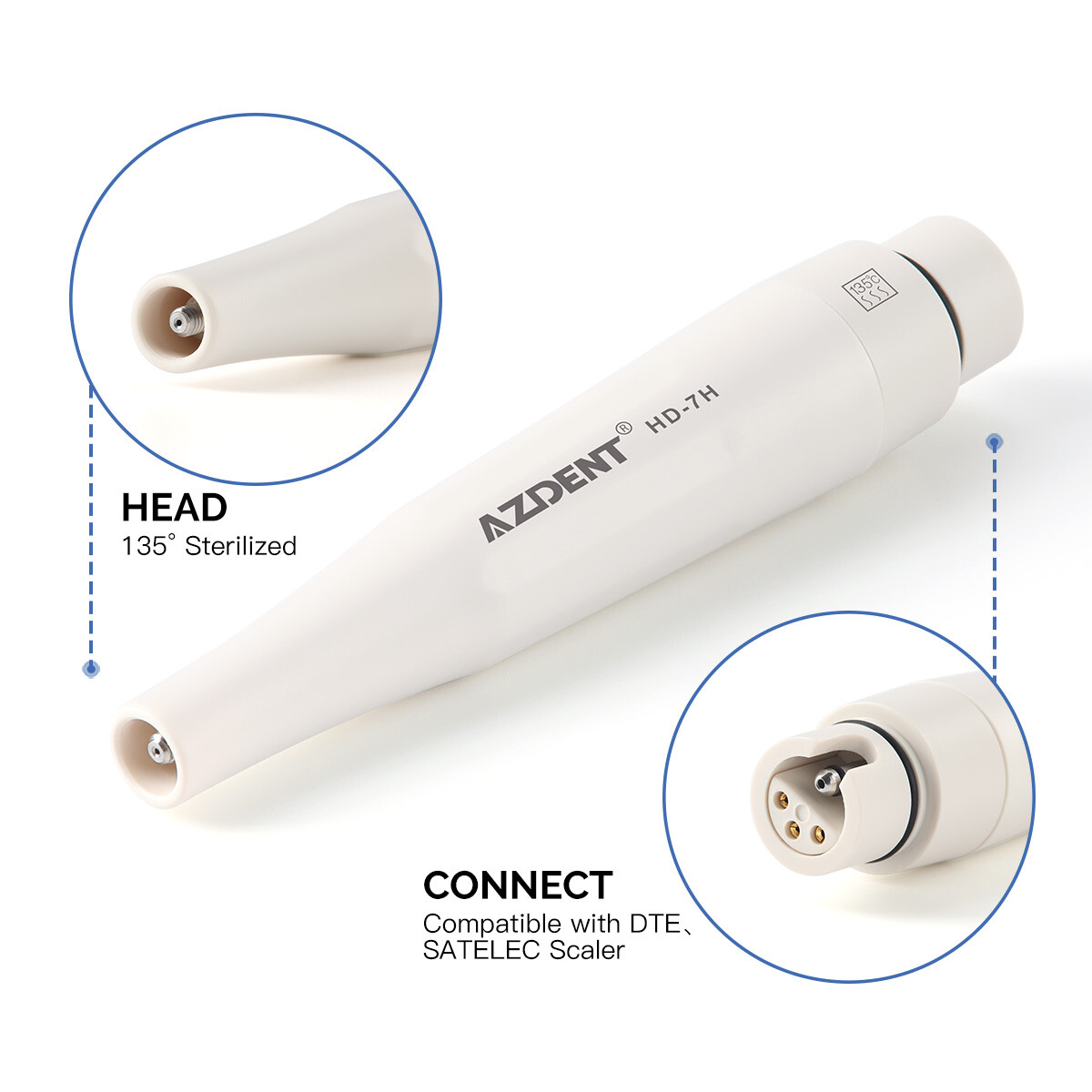 Dental Ultrasonic Piezo Scaler Handpiece LED Fit Woodpecker/EMS/SATELEC 135°