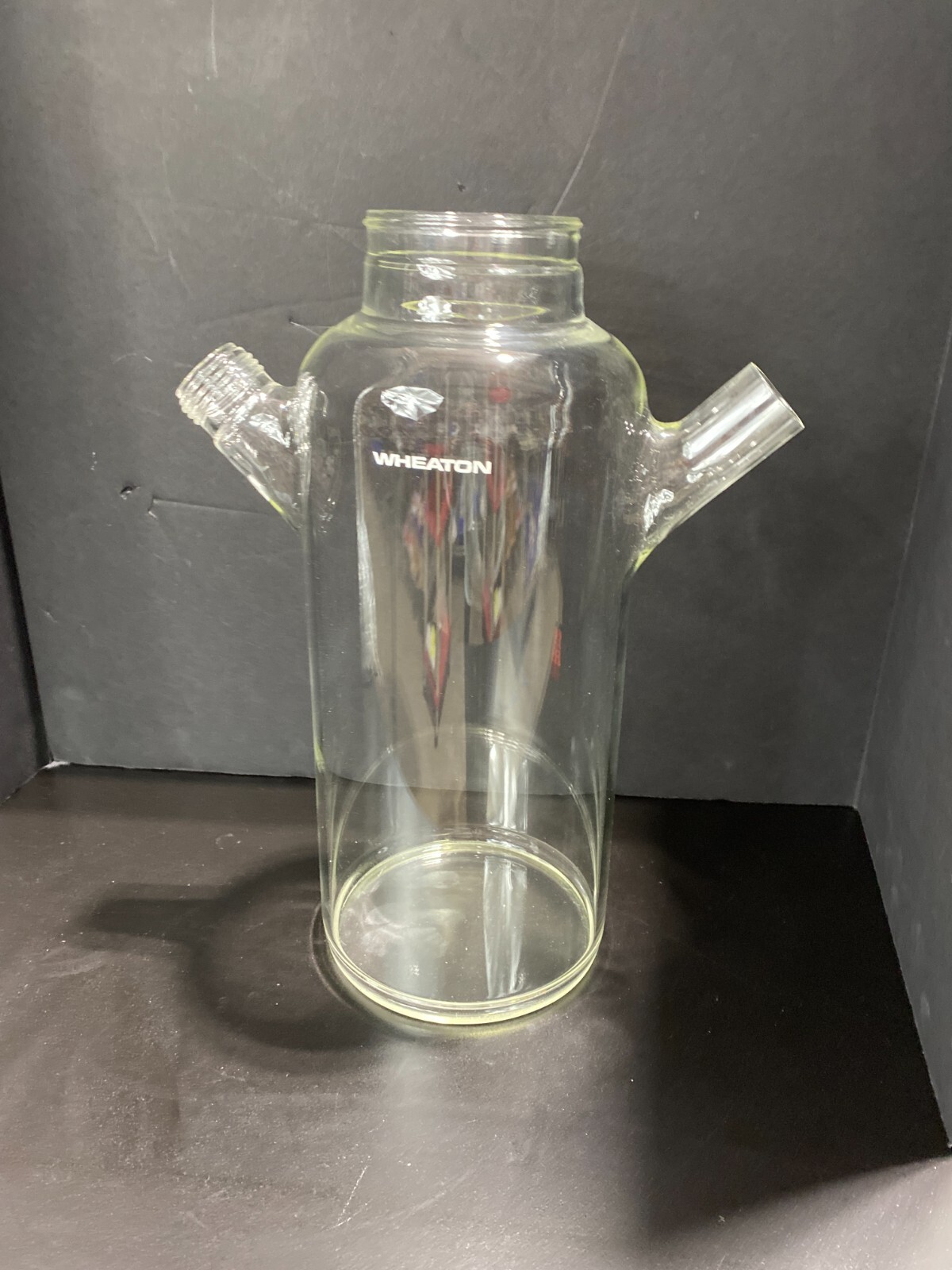 Wheaton Spinner Flask 4000 ml Double Sidearm Borosilicate Single Threaded Arm