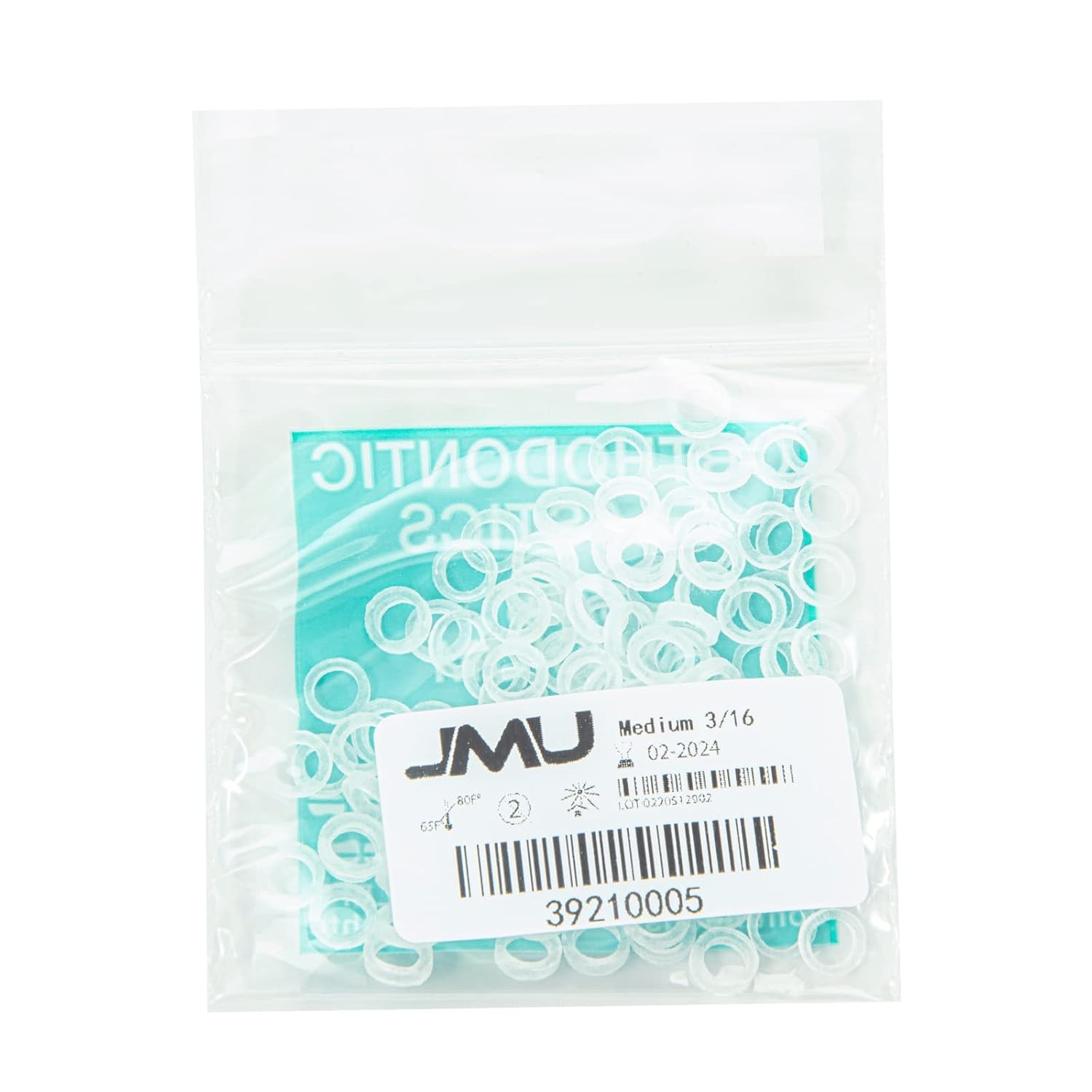 Orthodontic Elastics 3/16 Medium 4.5oz 100 Pack Intraoral Elastic Bands