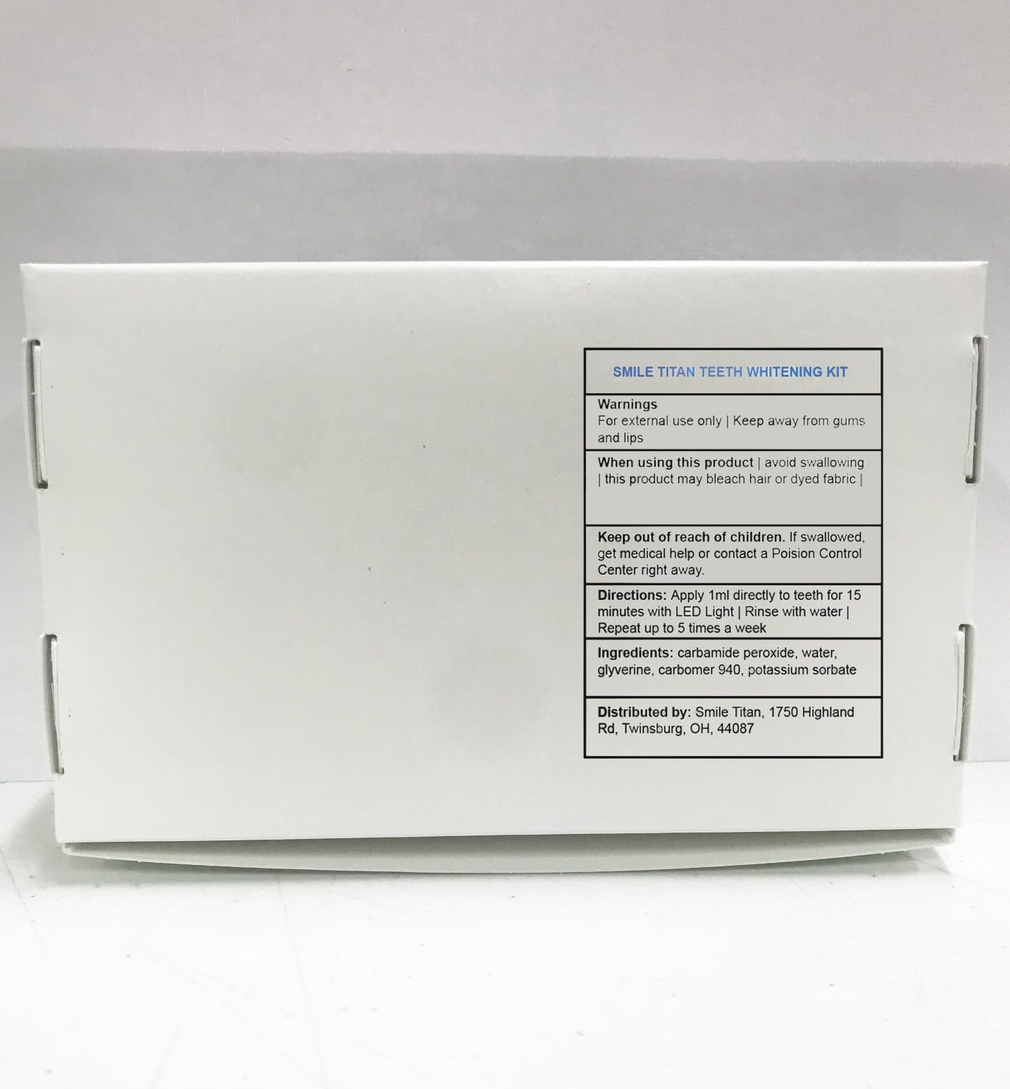 Smile Titan Teeth Whitening Gel Refill 4X Syringes 44% 0.1 Fl Oz (Pack of 4)