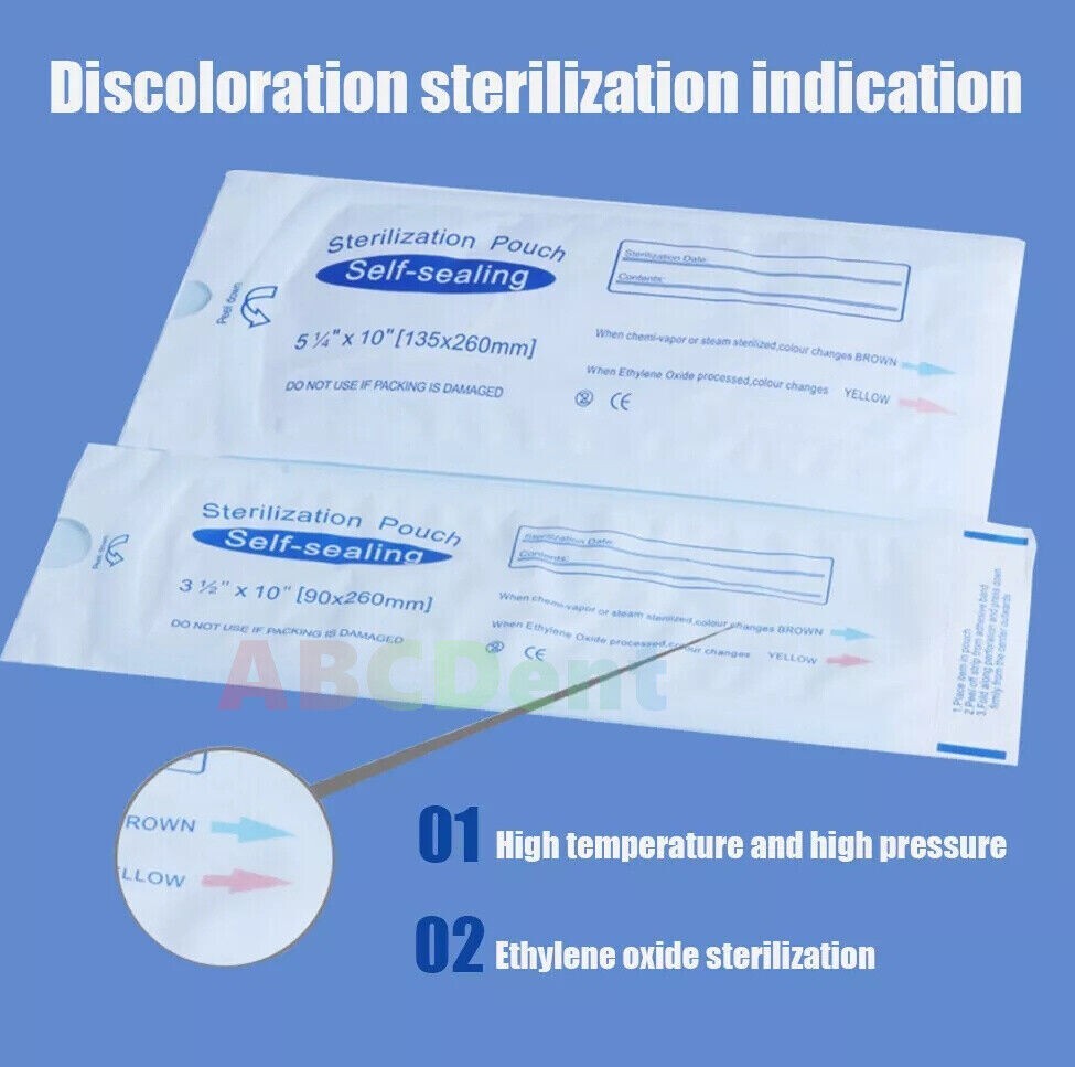 200pcs Self Sealing Sterilization Pouch Disposable Dental Instrument Storage Bag