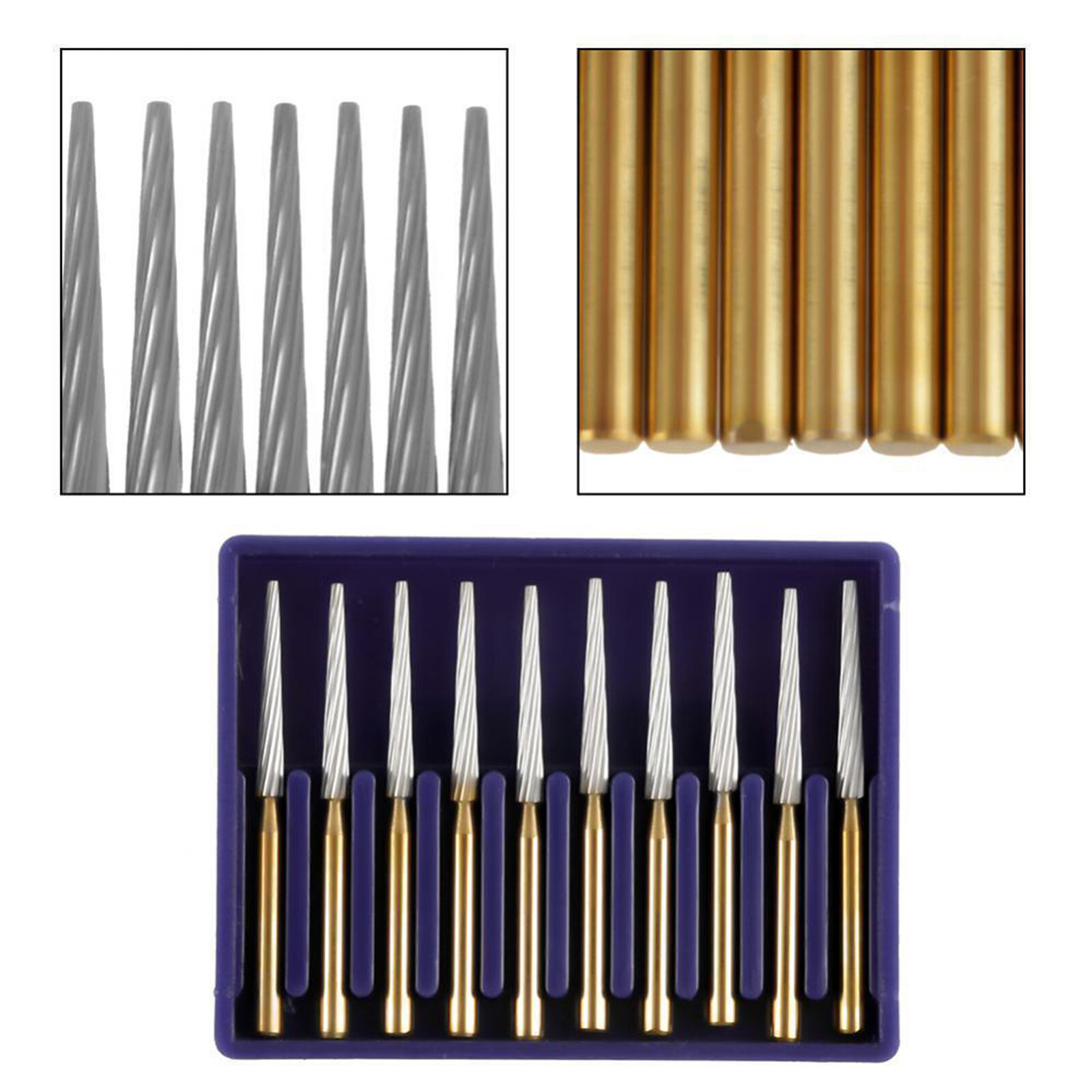 Dental Carbide Bur Orthodontic Debonding Finishing Tapper FG 8104 Tungsten Steel