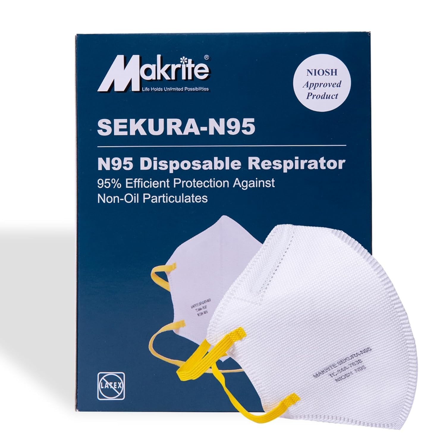 Disposable N95 Masks – 40 Count, Hook And Loop Closure