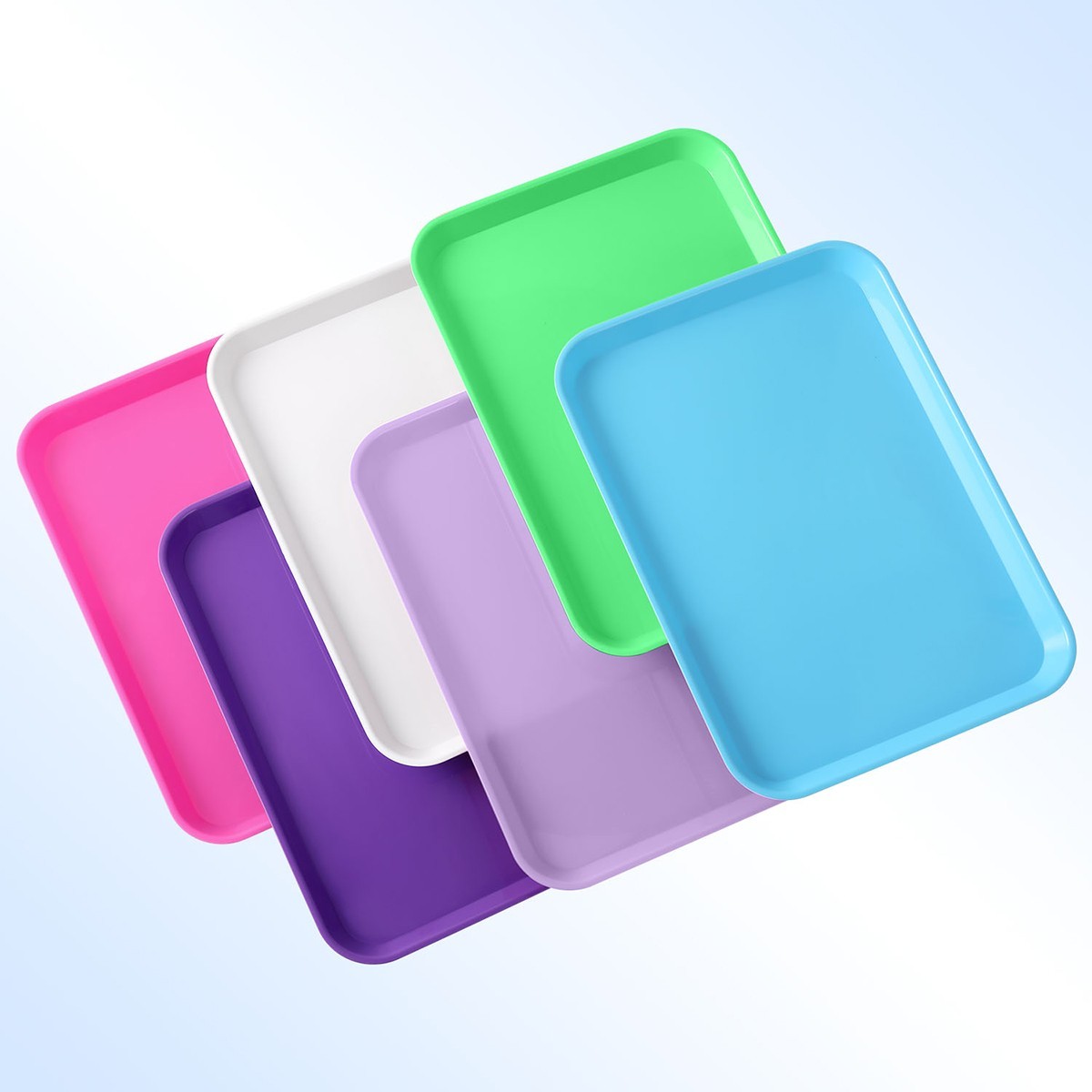 6Colors Dental Flat Set-Up Tray Autoclavable Instrument Procedure Trays