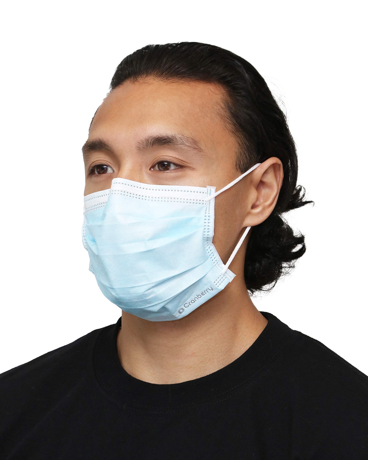 Cranberry USA S3160B S3+ Earloop Face Mask, 3-Ply, Disposable, Blue (Pack of 50)