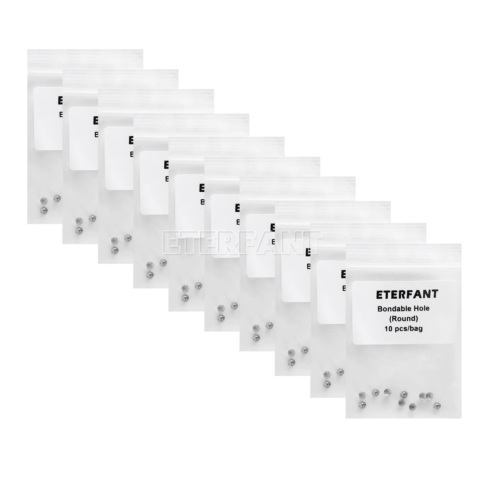 10PCs ETERFANT Dental Ortho Lingual Button Bondable MIM Direct Eyelet Round Base