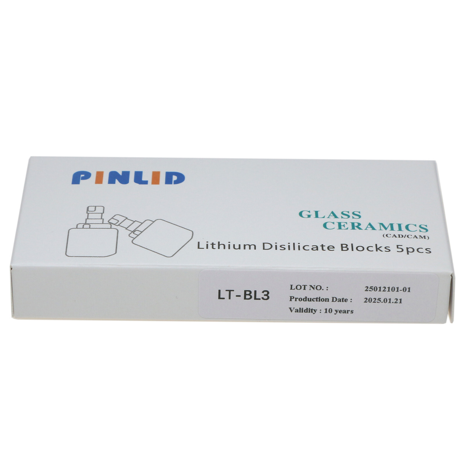US 5Pcs LT Dental C14 Glass Ceramic Lithium Dislicate Blocks Cerec Emax CAD CAM