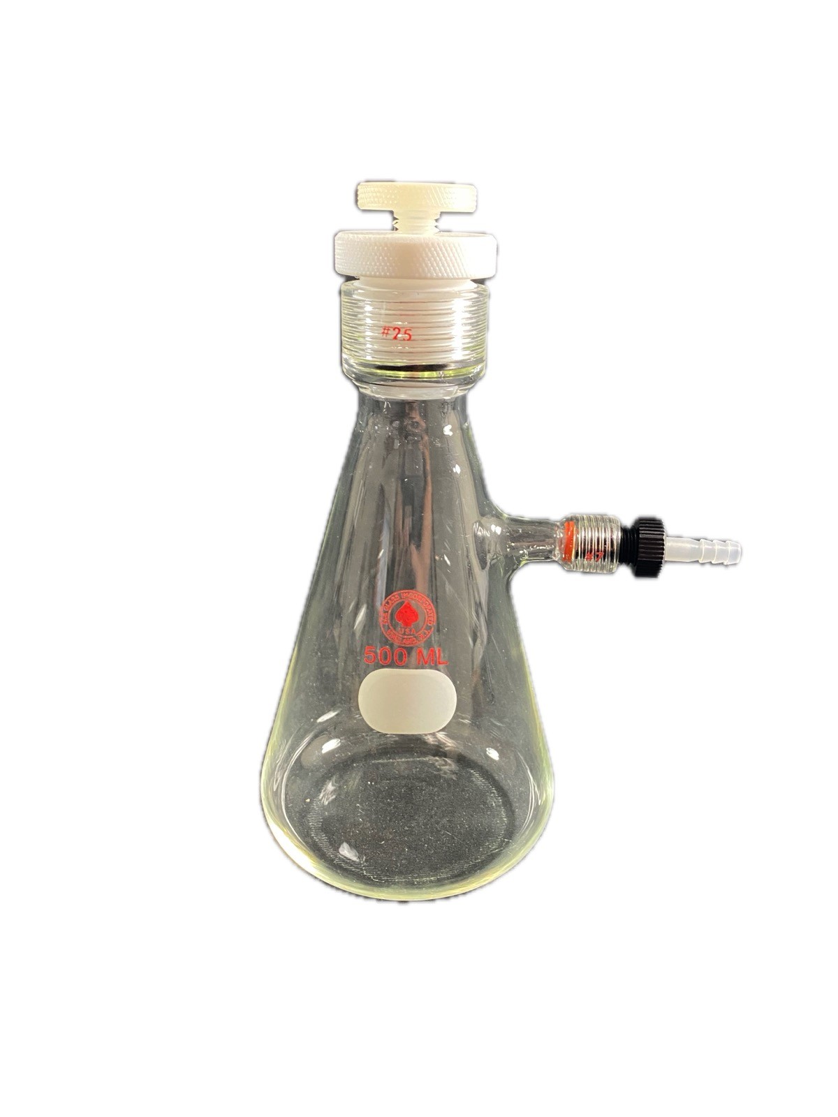 ACE GLASS 500mL Filter Flask #25 Ace-Thread Top With Ace-Safe Hose Connection