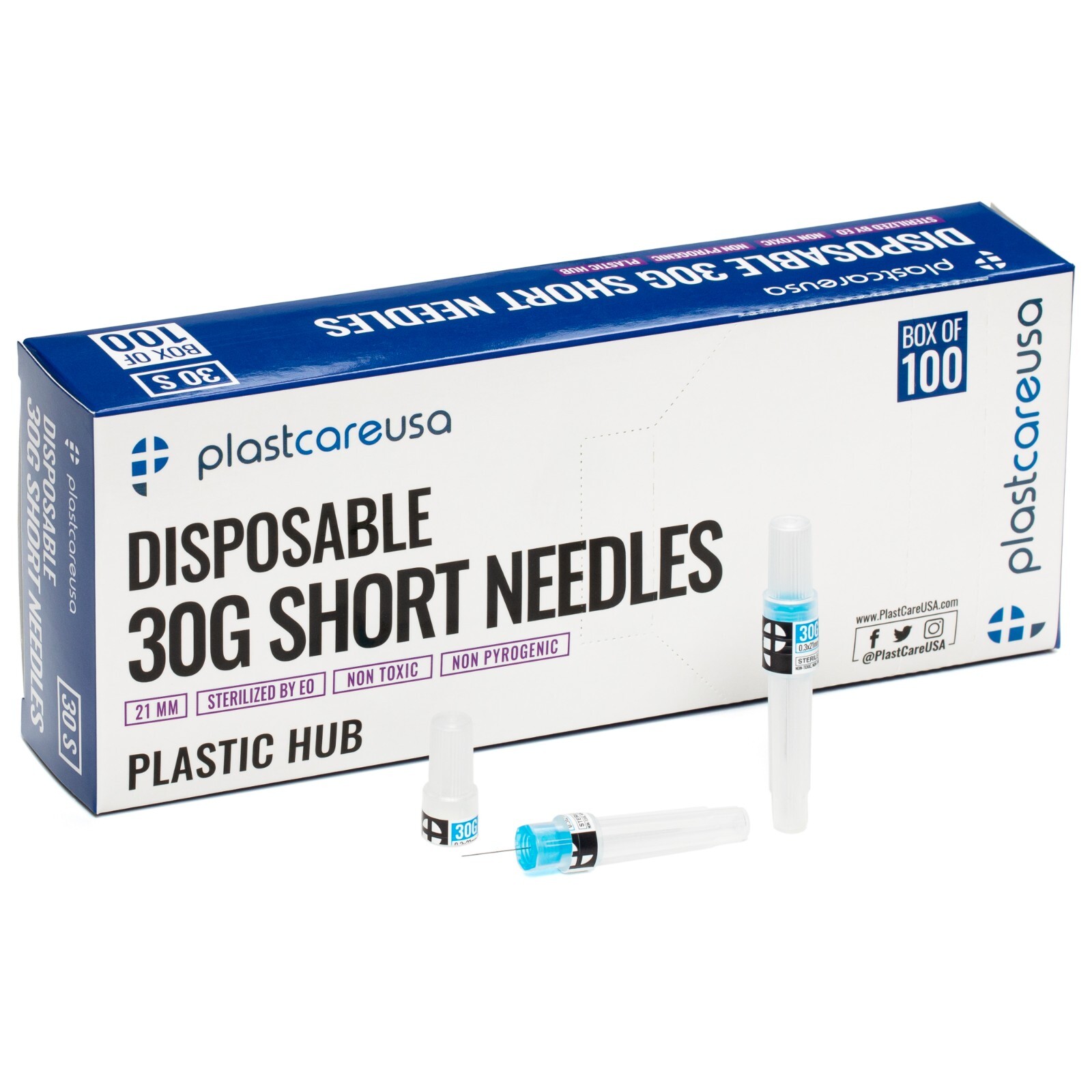 Premium PlastCare USA Disposable Dental Needles in Perforated Box