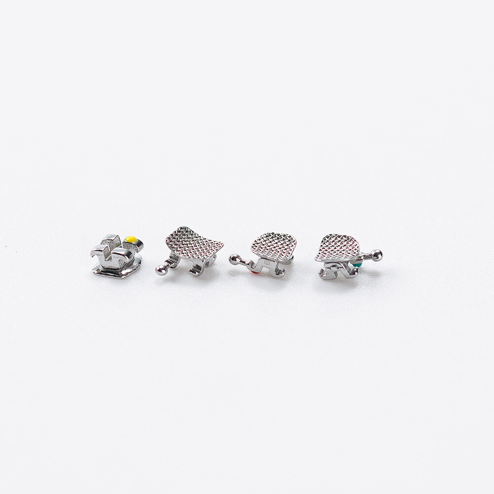 10x Dental Orthodontic Bracket Metal Brace Roth 022 345 Hook MINI MIM Mesh Base