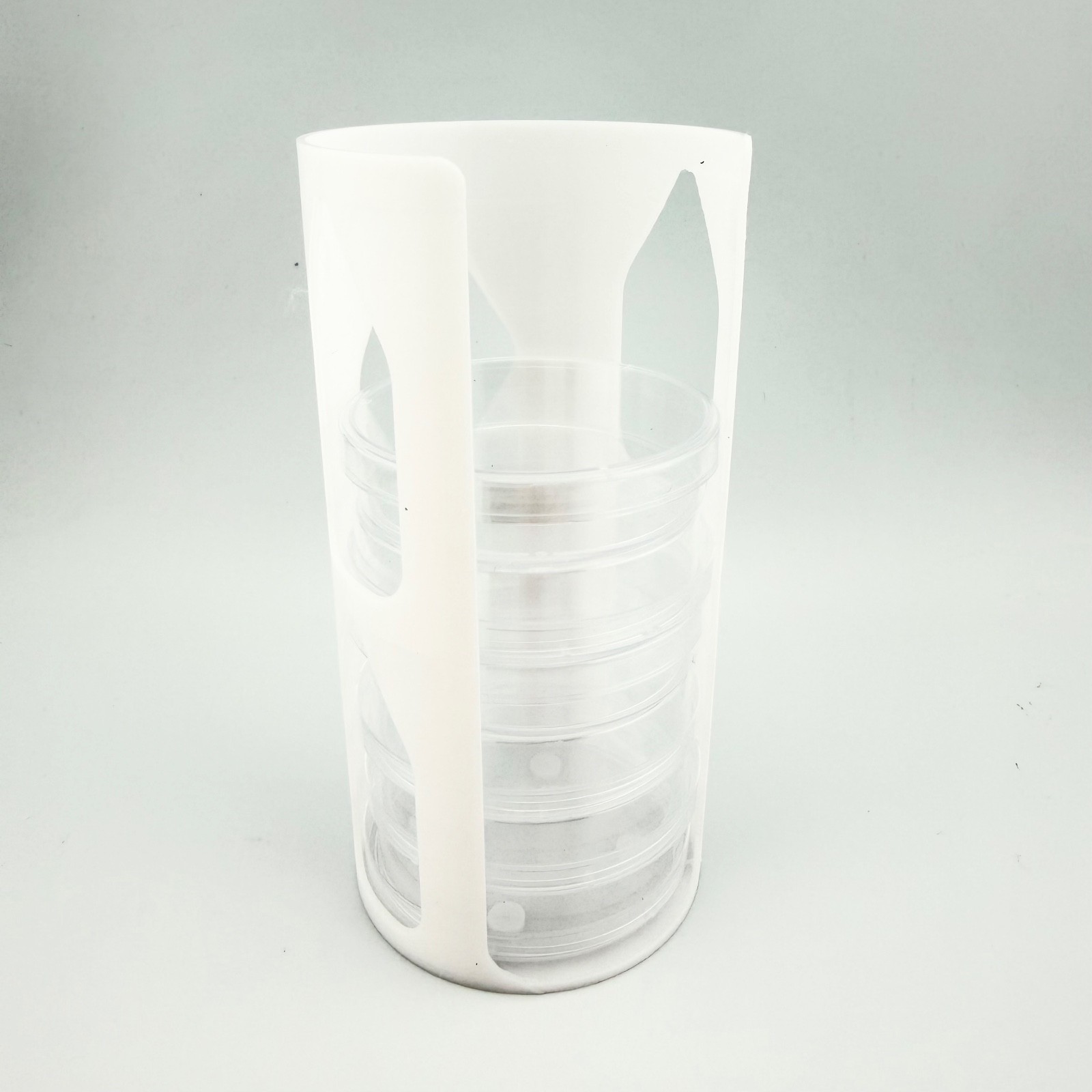 60 mm Compact PETG Petri Dish Rack – Mini Culture Plate Holder – Made in USA