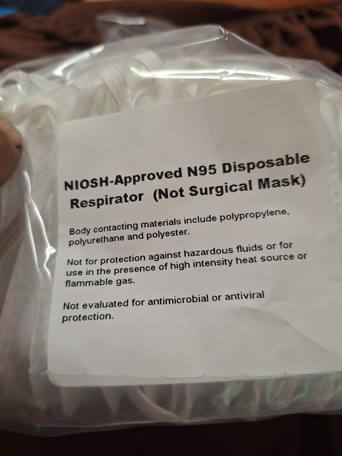 20pcs 20 Pack Honeywell N95 DC300N95 Respirator Particulate Masks NIOSH