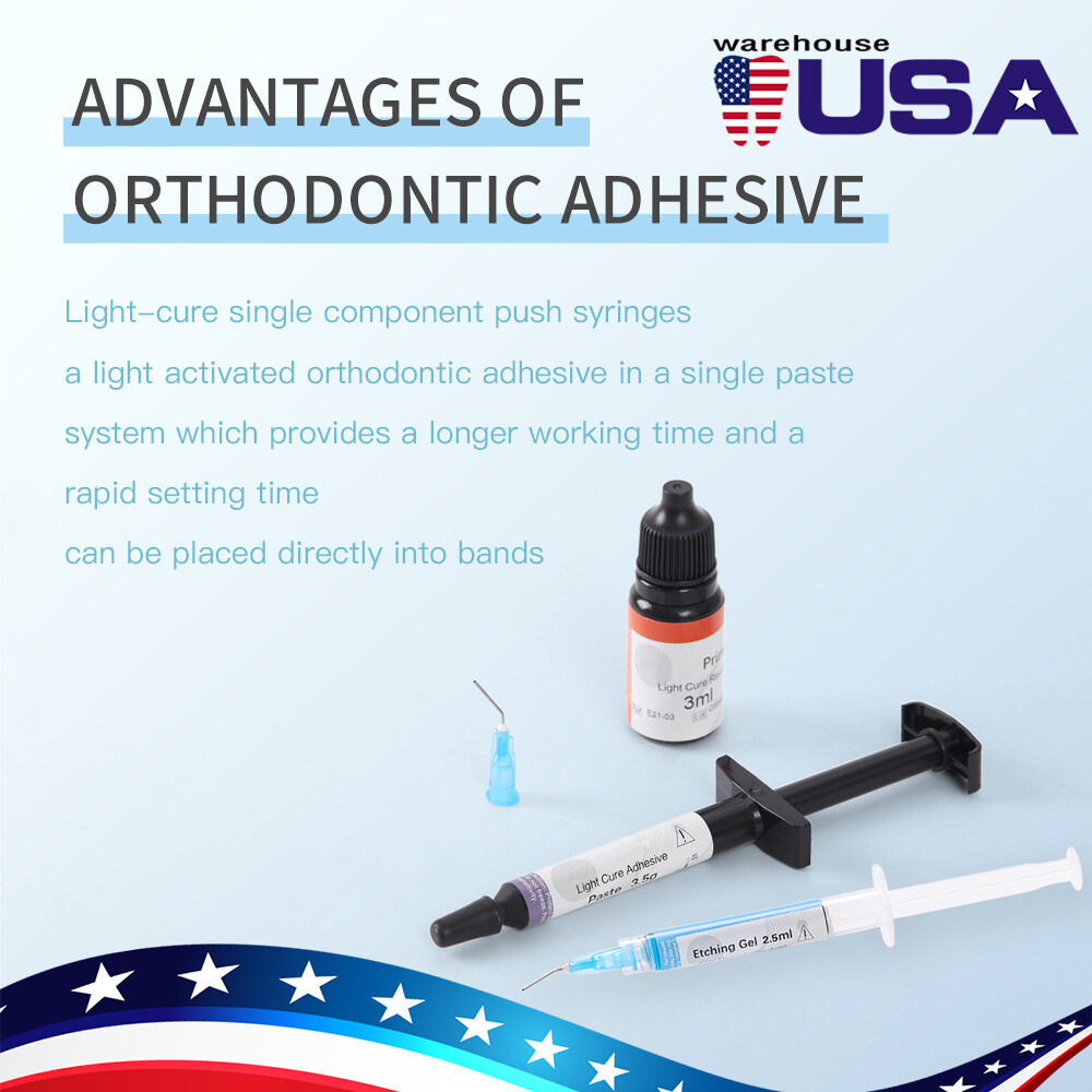 Dental Bracket Braces Bonding System Light Cure Primer Glue Ortho Adhesive Kits