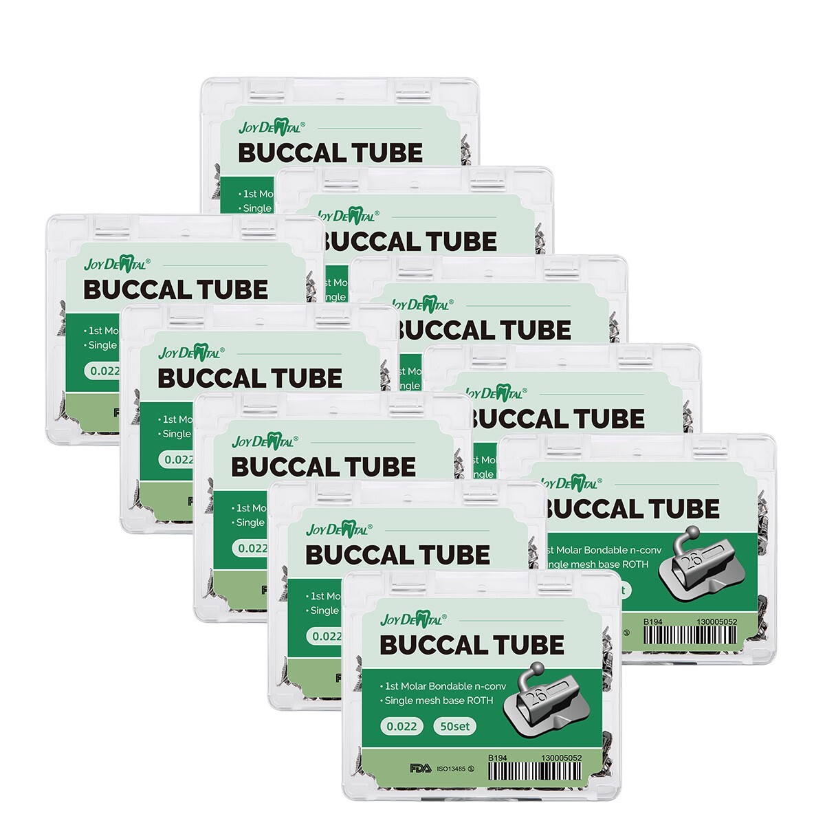 Dental Ortodoncia Tubos bucales de MBT 022 1er Molar Bondable Non-Convertible US
