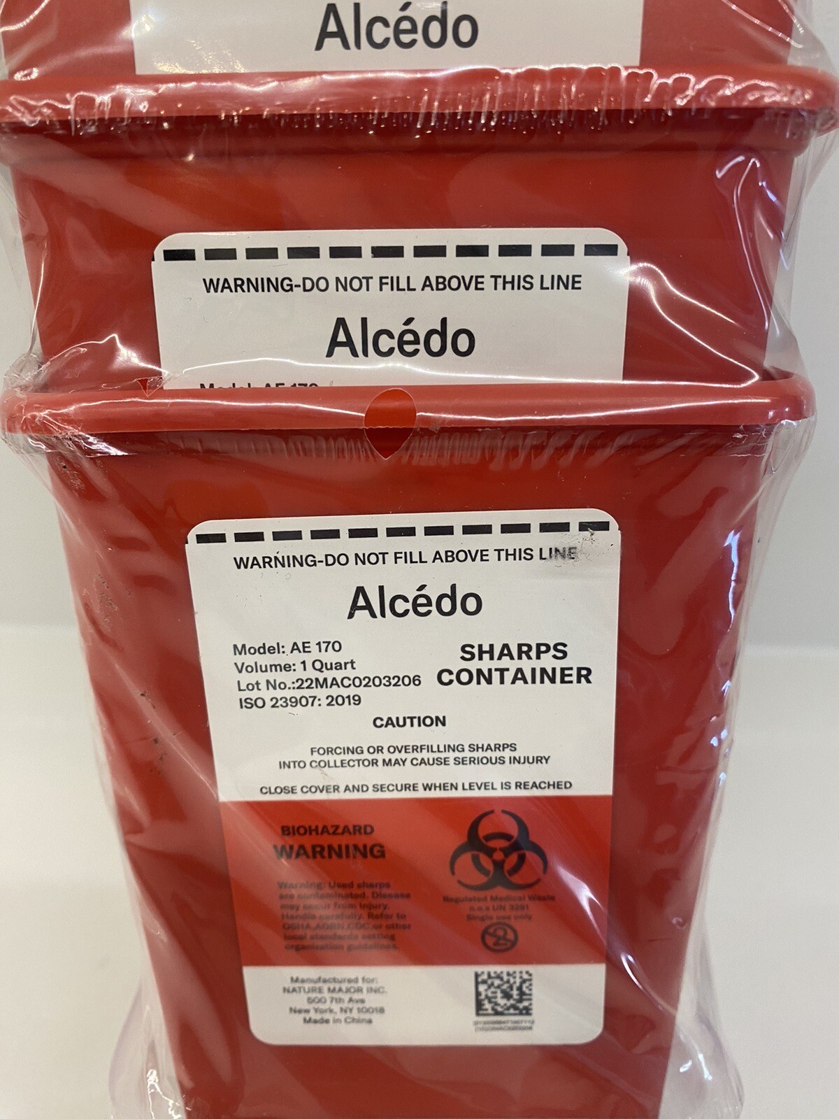 Alcedo Sharps Containers – 1 Quart, 3 Pack model AE 170 (year 2019)