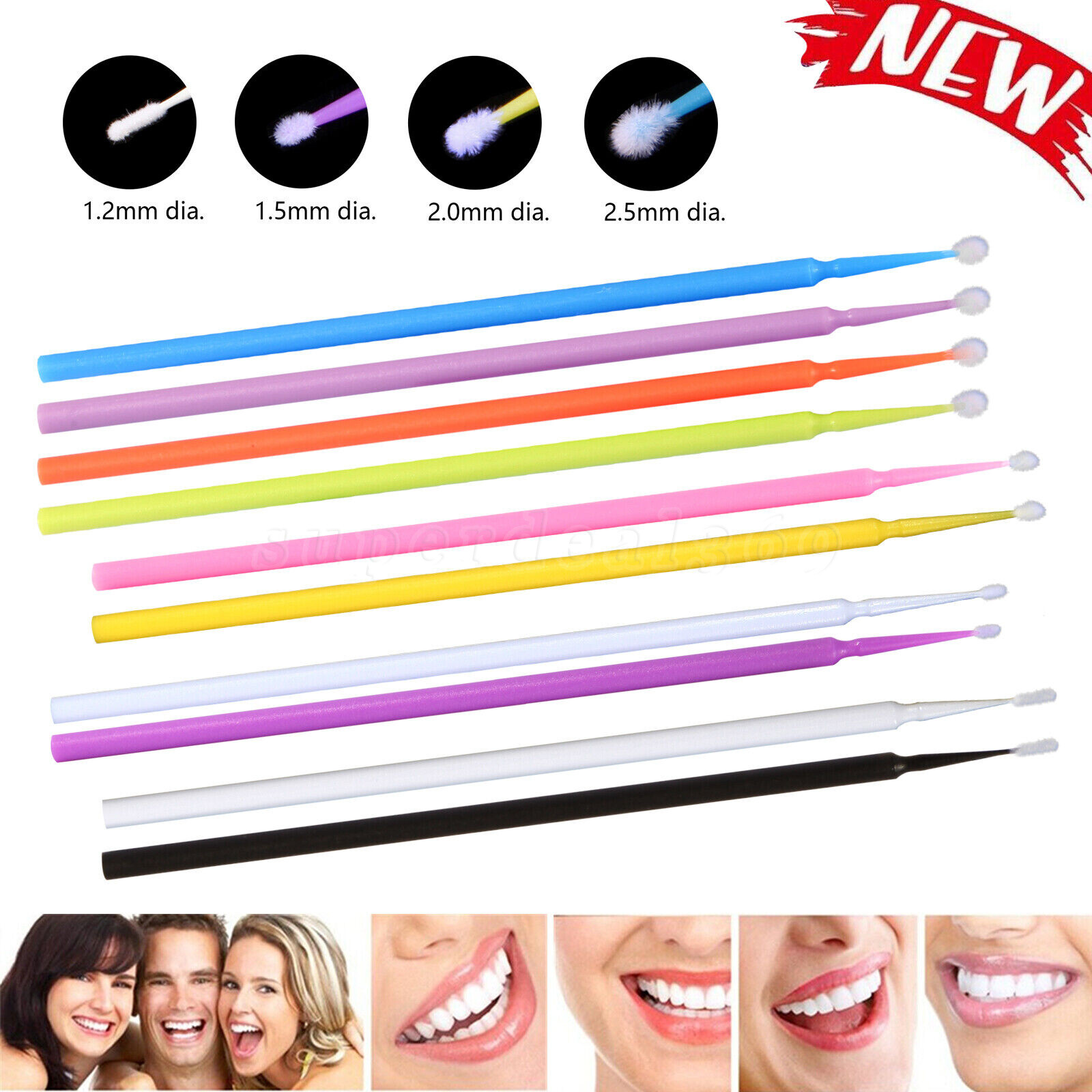Dental Micro Brush Disposable Materials Tooth Applicators Ultra-fine Regular dn
