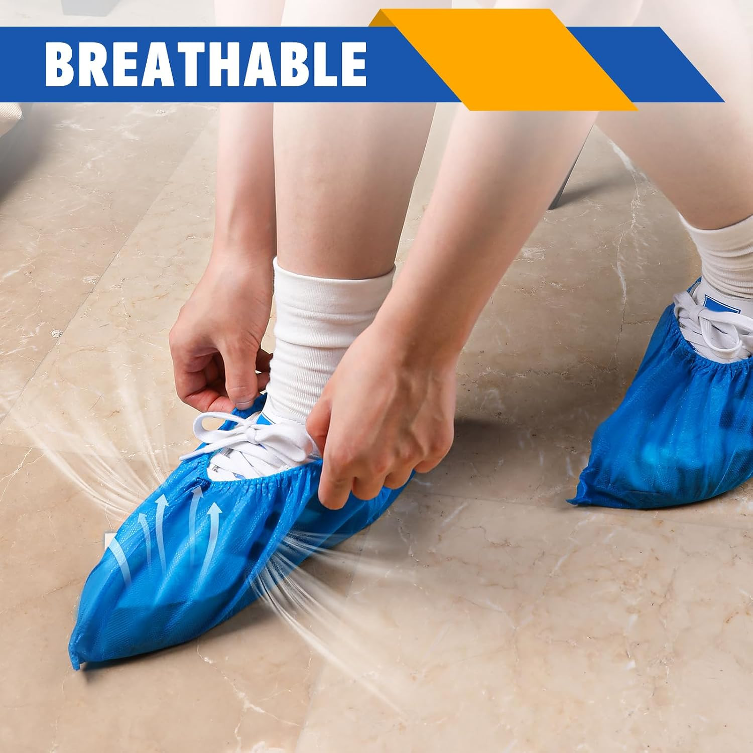 900 Pack(450 Pairs) Shoe Covers Disposable, Non-Woven Fabric Shoes Covers for In