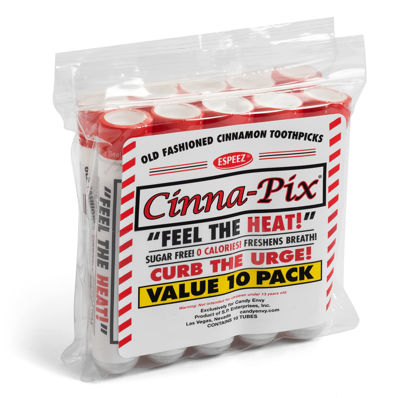 Cinna-pix Cinnamon Toothpicks Tubes (10 Pack) 20 Count (Pack of 1)