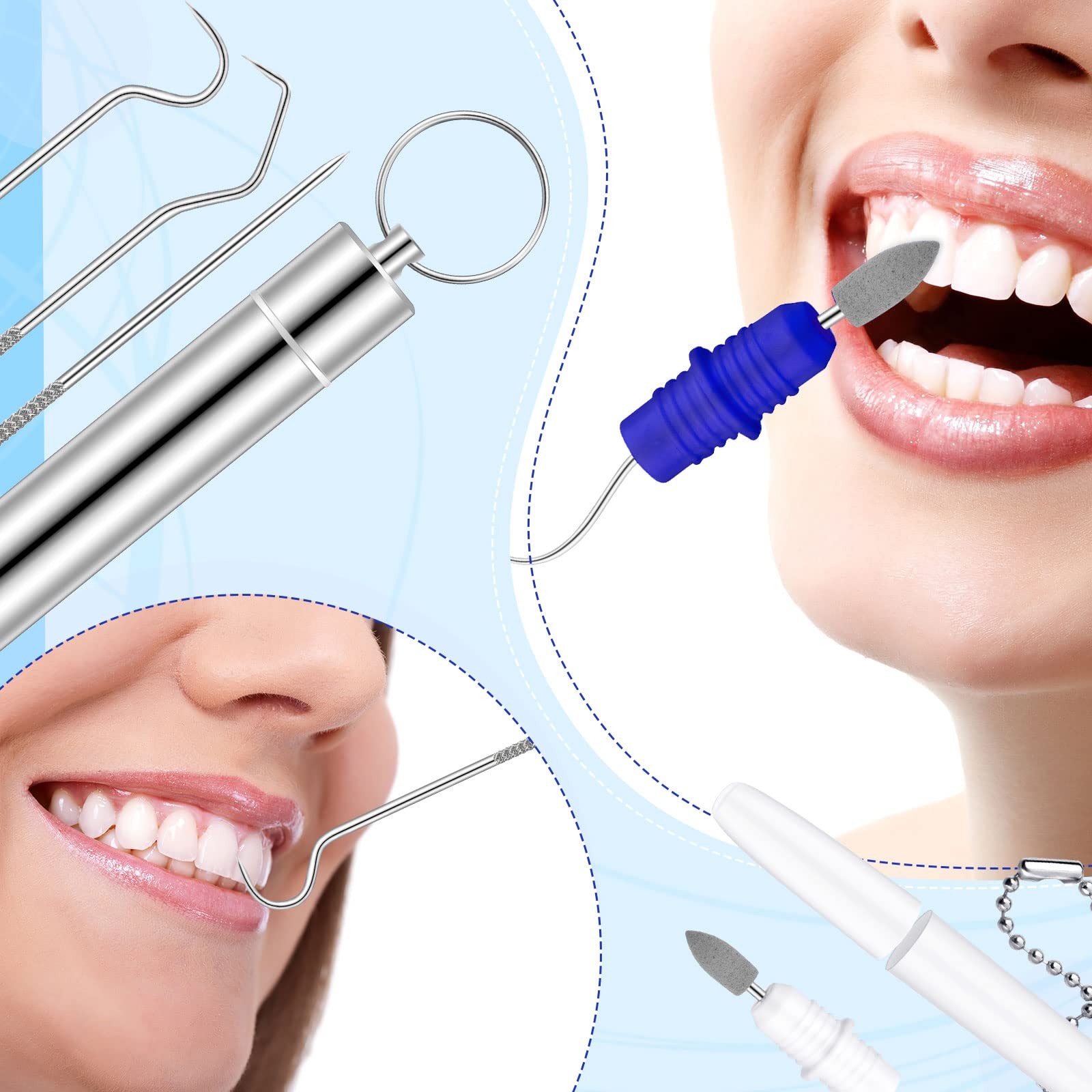 Honeydak 5 Pieces Dental Tools Travel as pictures shown, shown