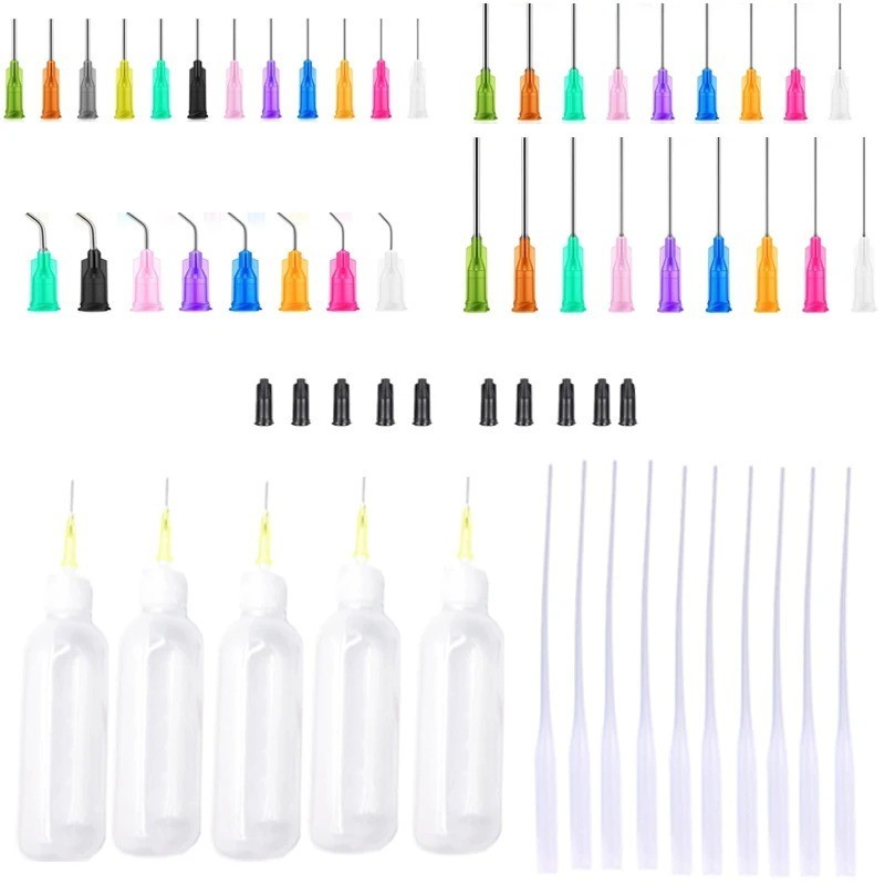 6 Pack Needle Tip Squeeze Bottle 50mL,Precision Gun Oil Bottle, Needle Oiler &