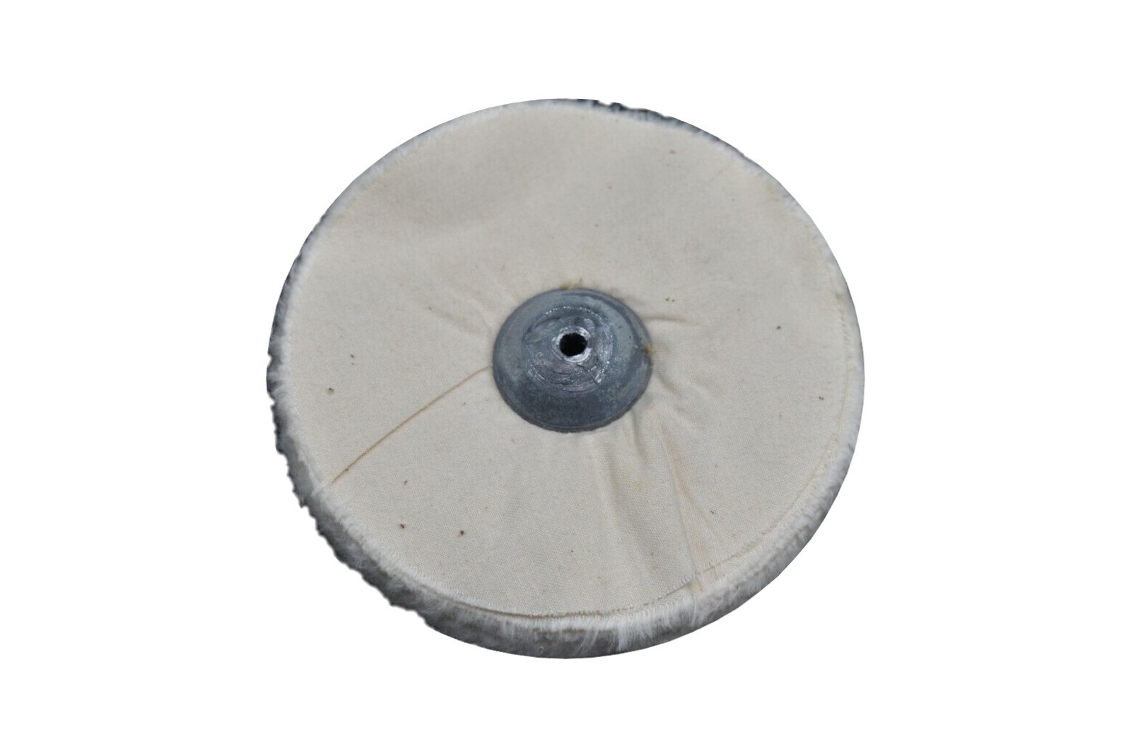 White Muslin Buffing Wheel Loose Lead Center Non-Stitched Polishing 4″ x 36 Ply
