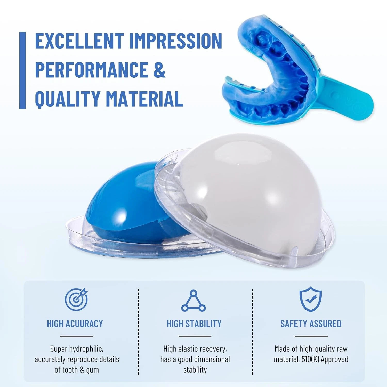 12x25g New Dental Putty Fast Set PVS VPS Impression Silicon Material Mint Base U