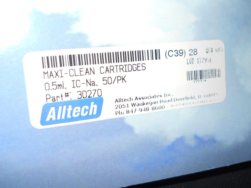 (25) Alltech Maxi-Clean 0.5mL IC-Na Resin Styrene-DVB SPE Cartridges, 30270