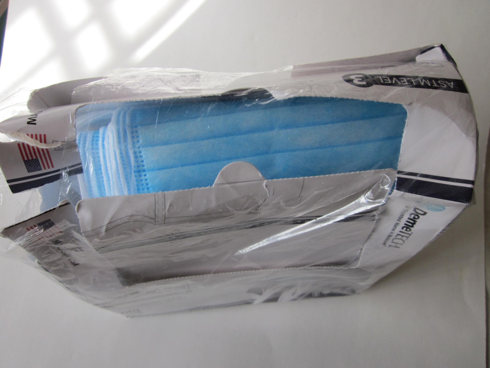 MADE IN USA DemeTECH ASTM Level 3 Protective 3-Layer Face Mask Horizontal Tie 50