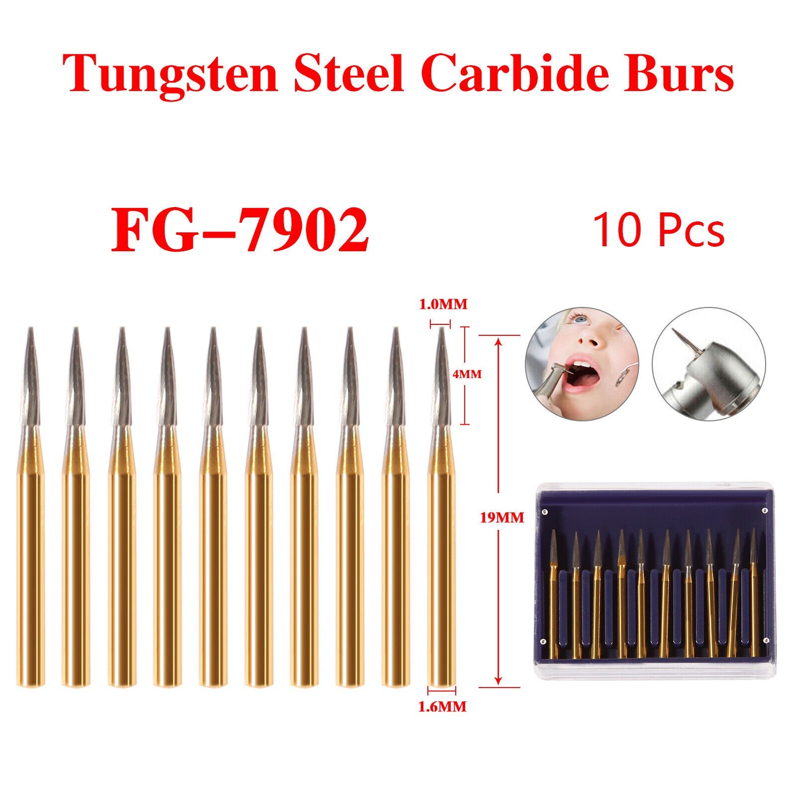 Dental Trimming & Finishing Burs Carbide FG 7901 /7902/7903 for High handpiece u