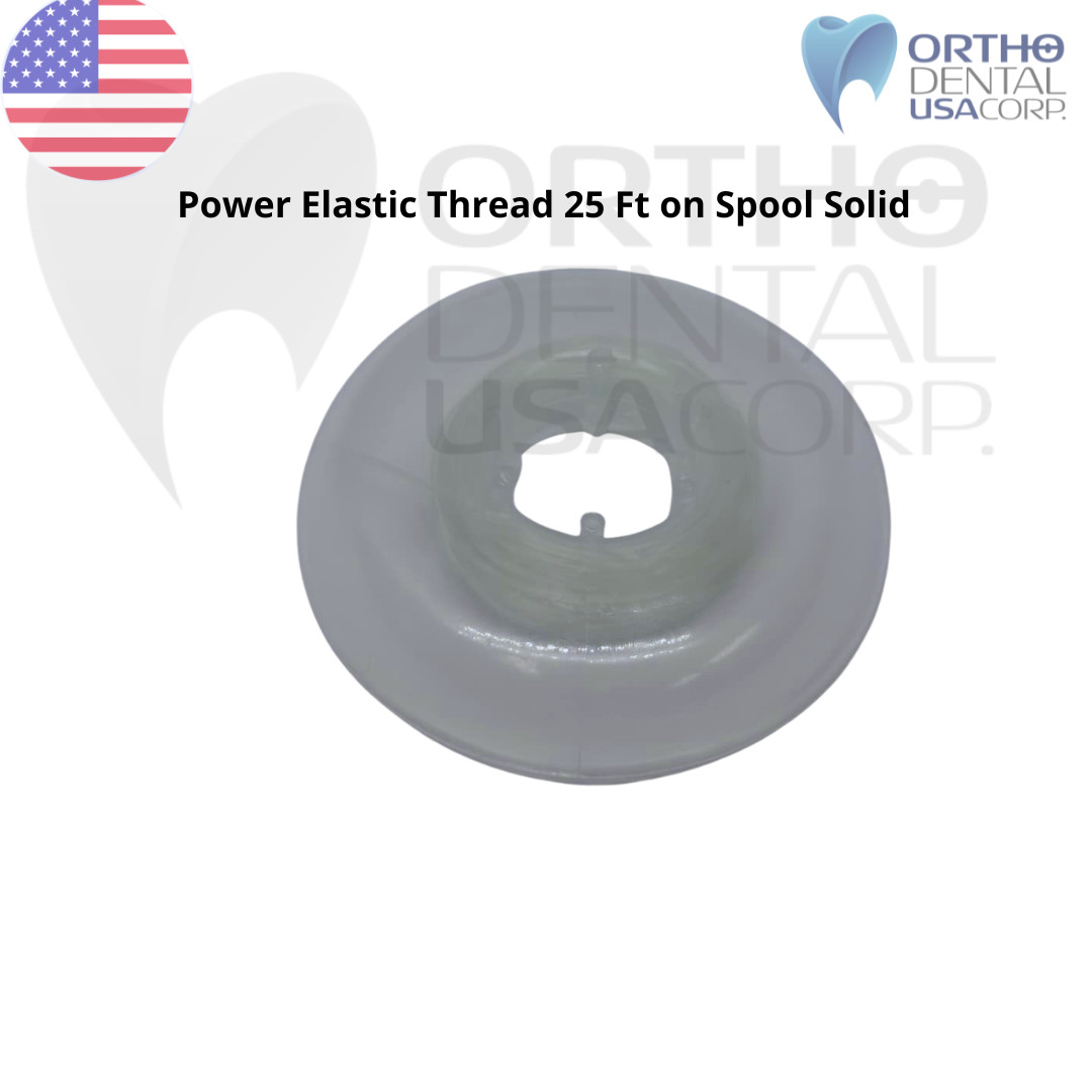 Set x 5 or 10 Power Elastic Thread 25 Ft Spool Solid Made in USA Orthodentalusa