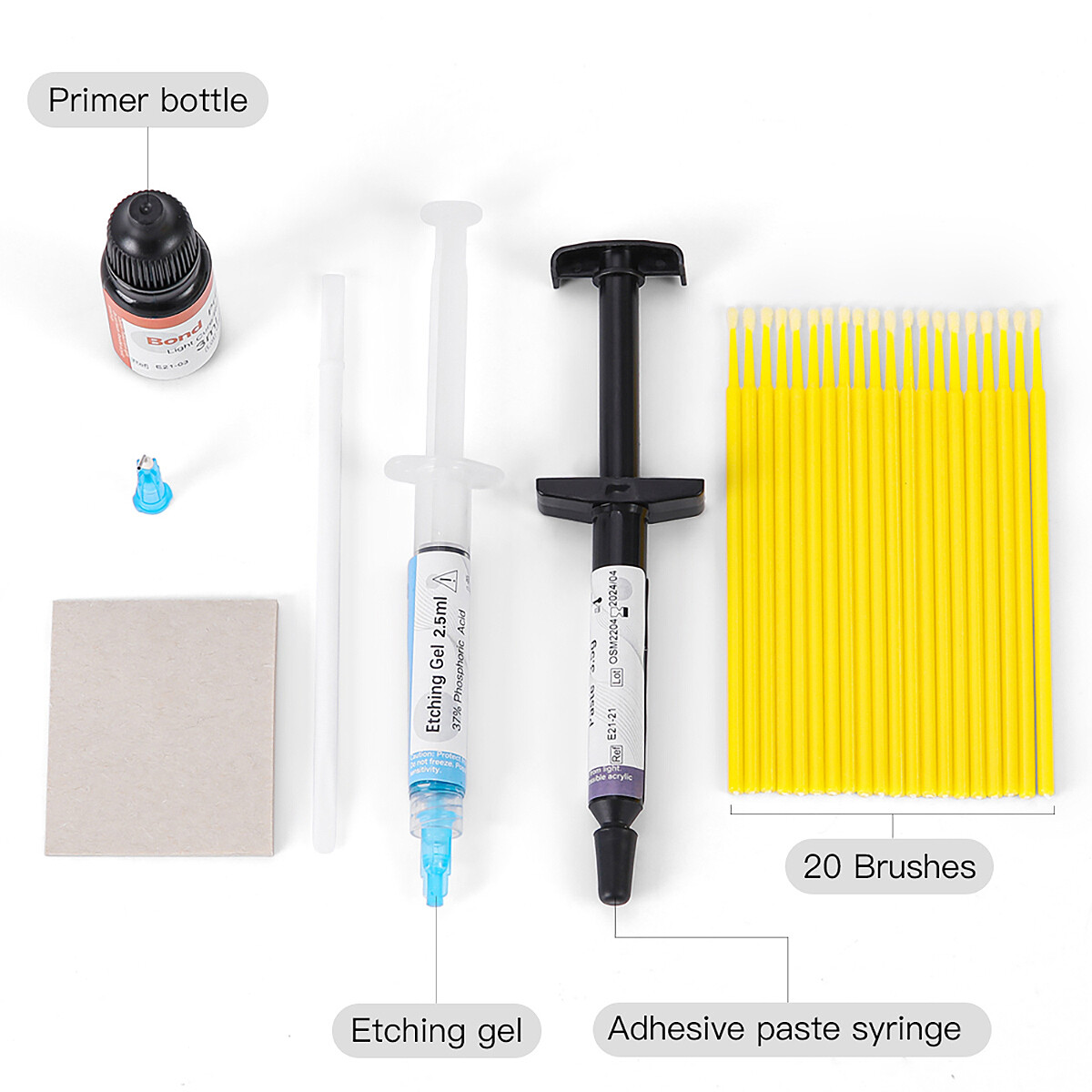 Dental Orthodontic Light Cure Composite Resin Etching Adhesive Etching Gel Set