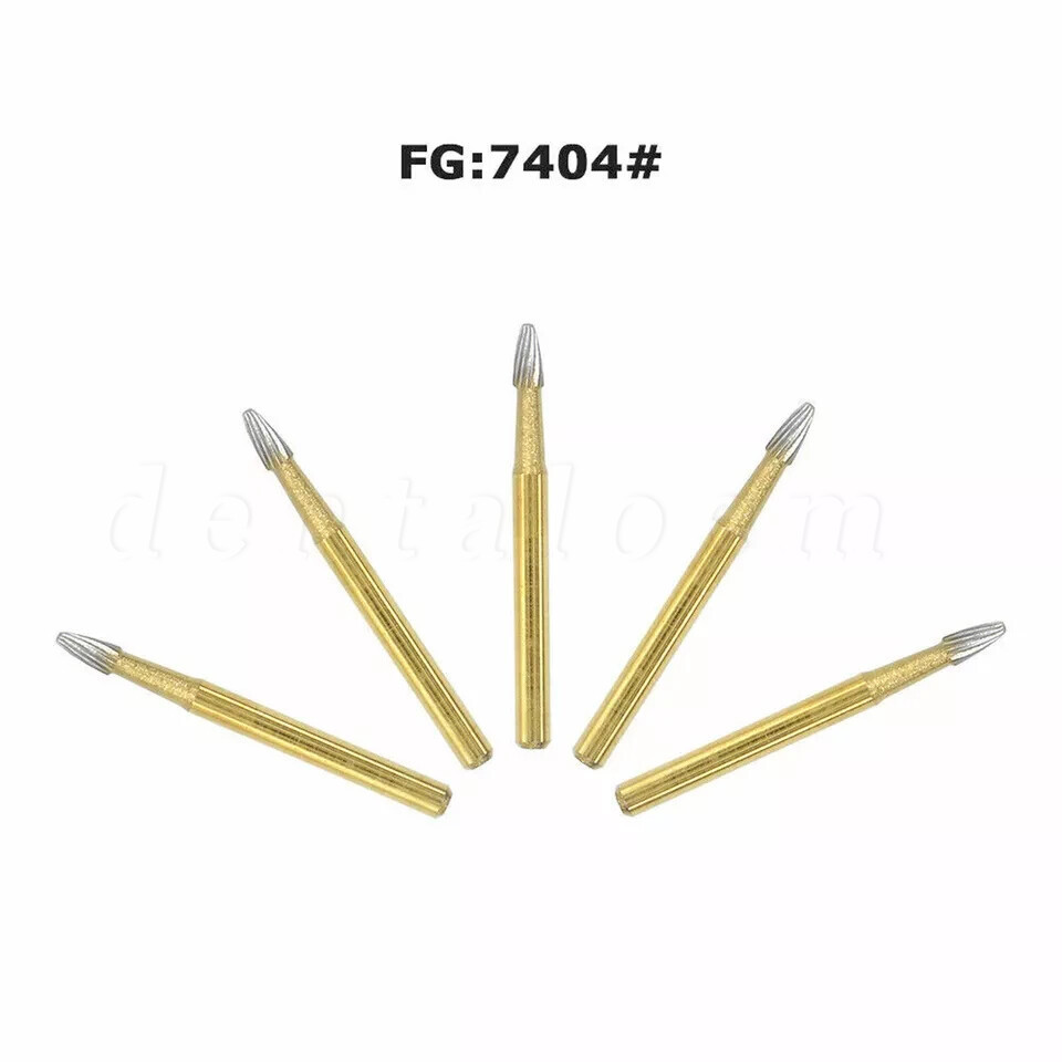 Dental Carbide Burs FG Gold Trimming & Finishing FG7404/7406/7408/7901/7902/7903