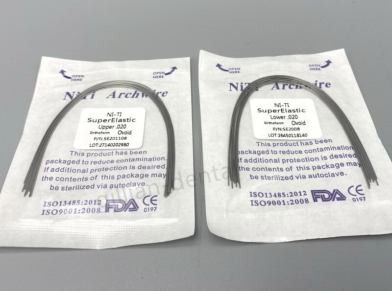 Dental Ortho S.S Super Elastic Niti Arch Wires Ovoid Form Round/Rectangular