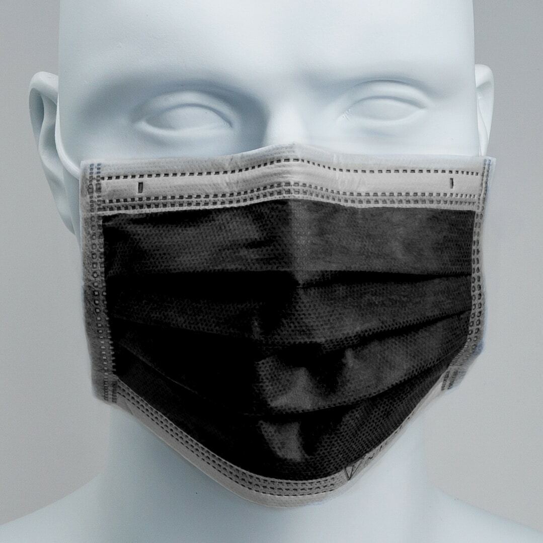 INTEGRUM 4-Layer BLACK Face Mask Earloop DENTAL Medical 50-1000