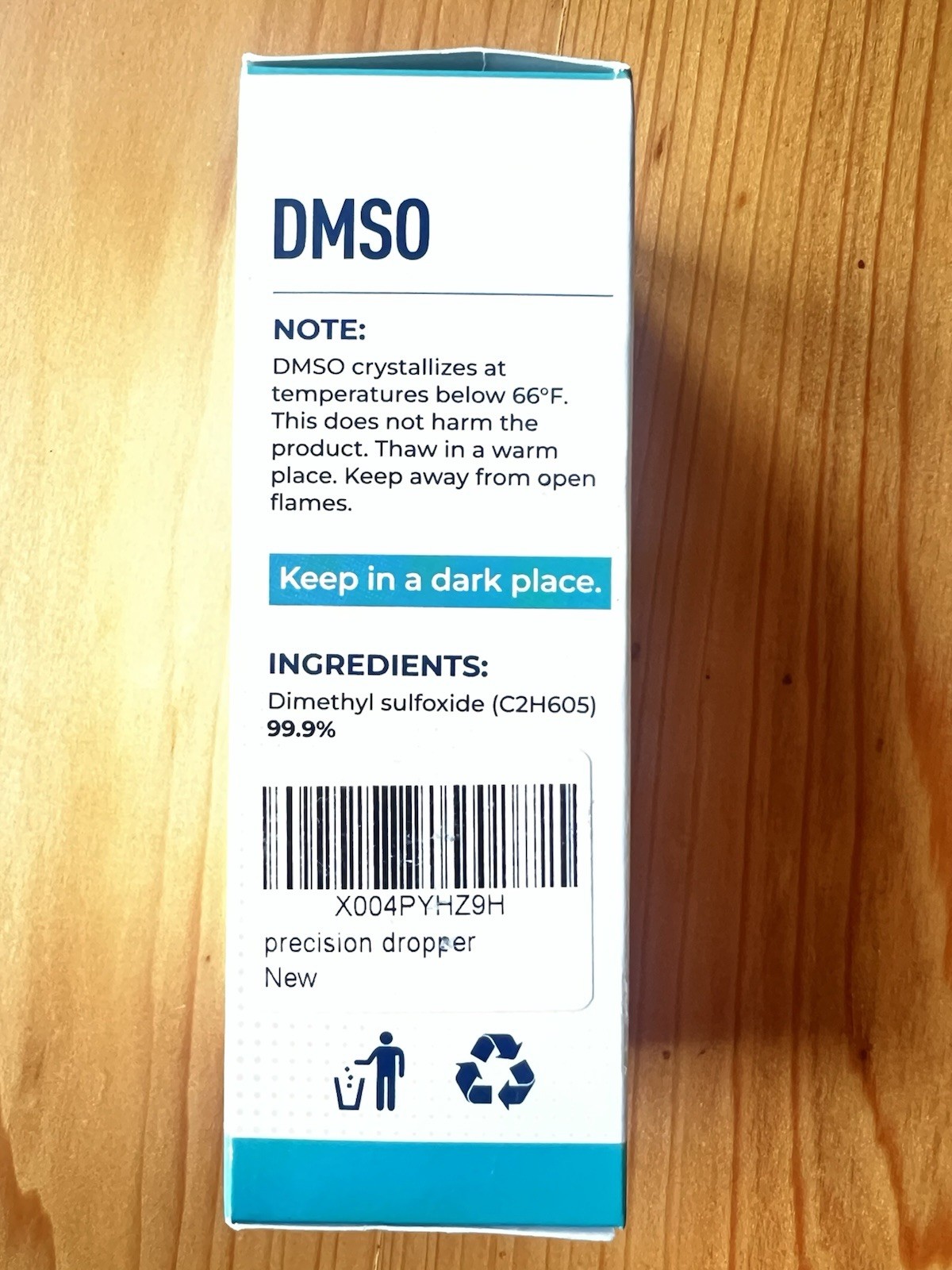 99.9 % DMSO Pharmaceutical Grade Ingredients Dimethyl sulfoxide Liquid 3.4 O…