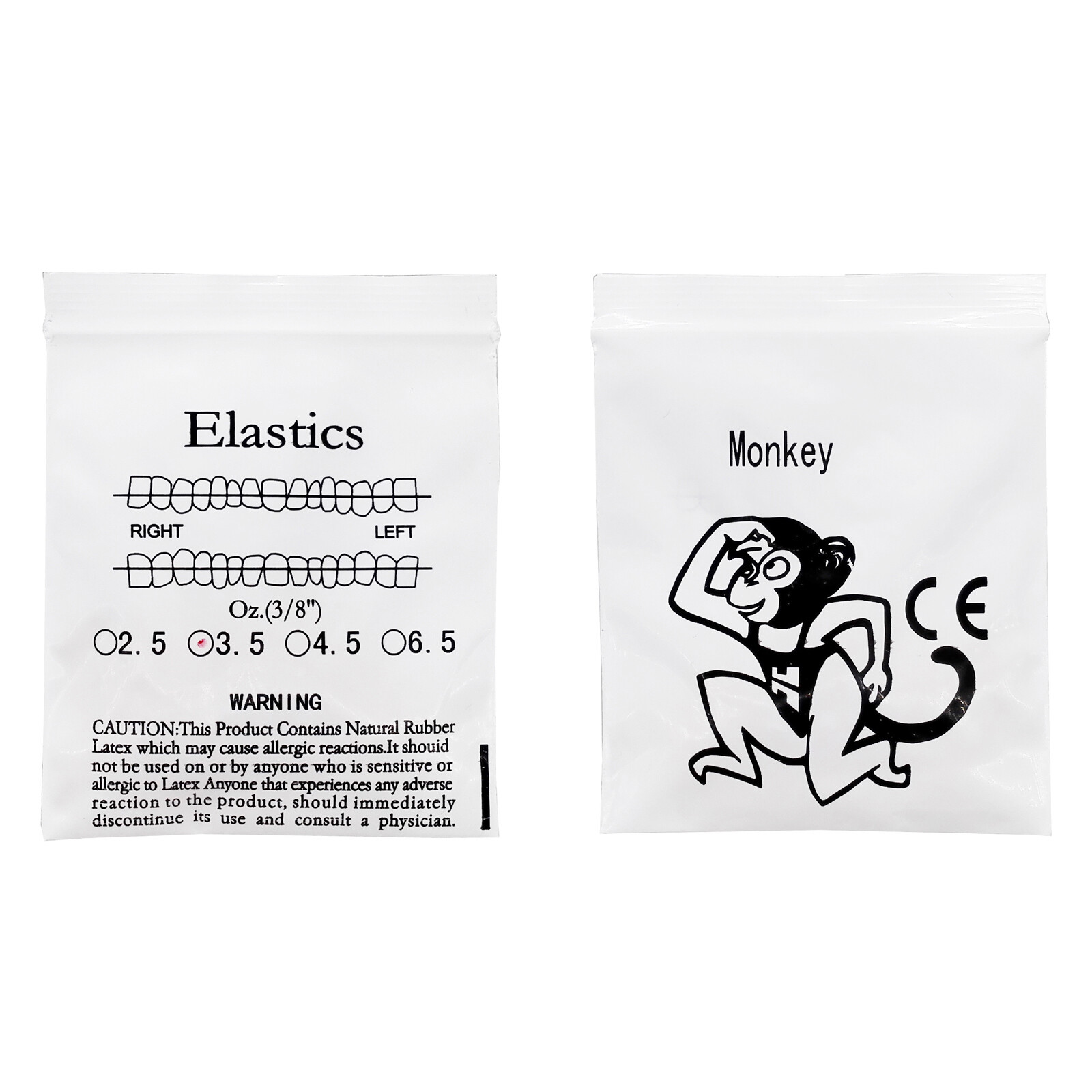 Dental Orthodontic Elastics Latex Braces Orthodontic Rubber Bands 3.5,5.0,6.5 OZ
