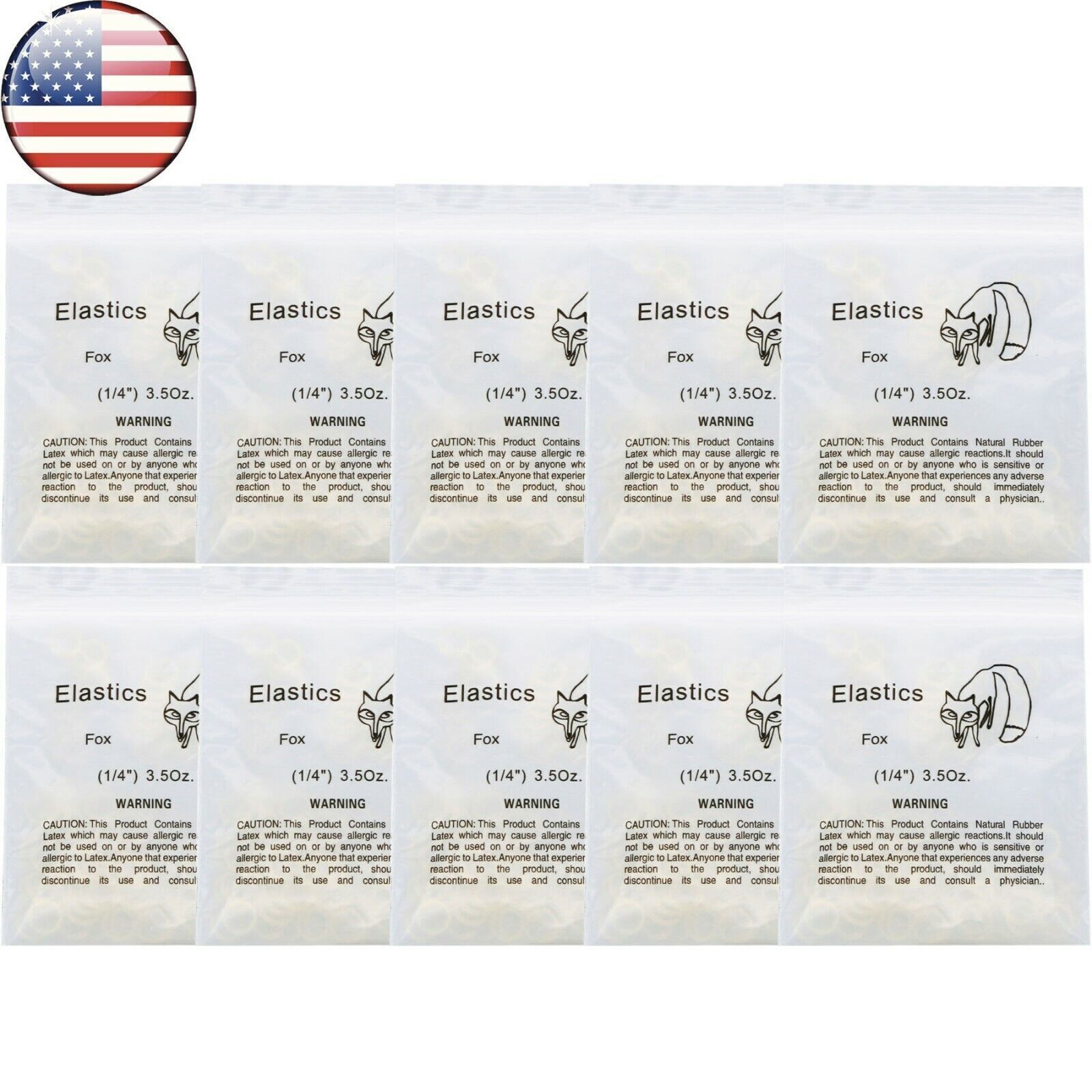 US Dental Orthodontic Rubber Bands Ortho Elastics Latex Brace 3.5 5.0 6.5 OZ