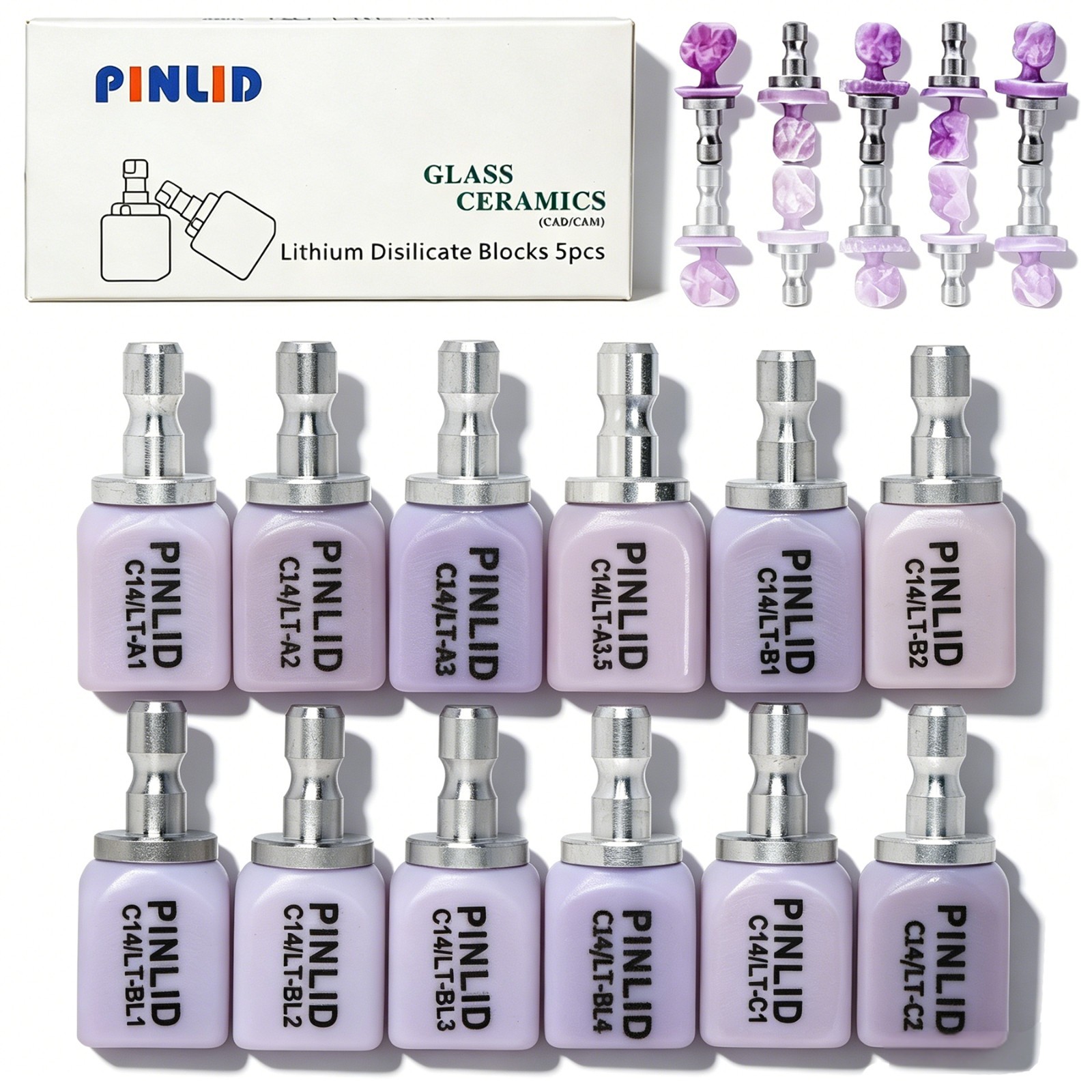 US C14 HT/LT lithium disilicate glass ceramic blocks e.max CAD CAM CEREC Lab