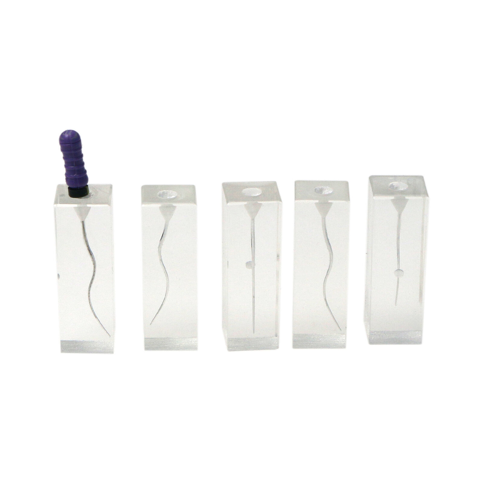 5pcs Dental Endodontic Root Canals Practice Model Endo Training Block Clear